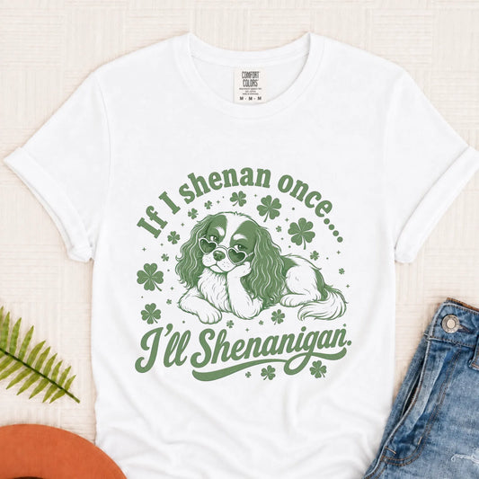 Cavalier Shenanigans Funny Unisex TShirt White