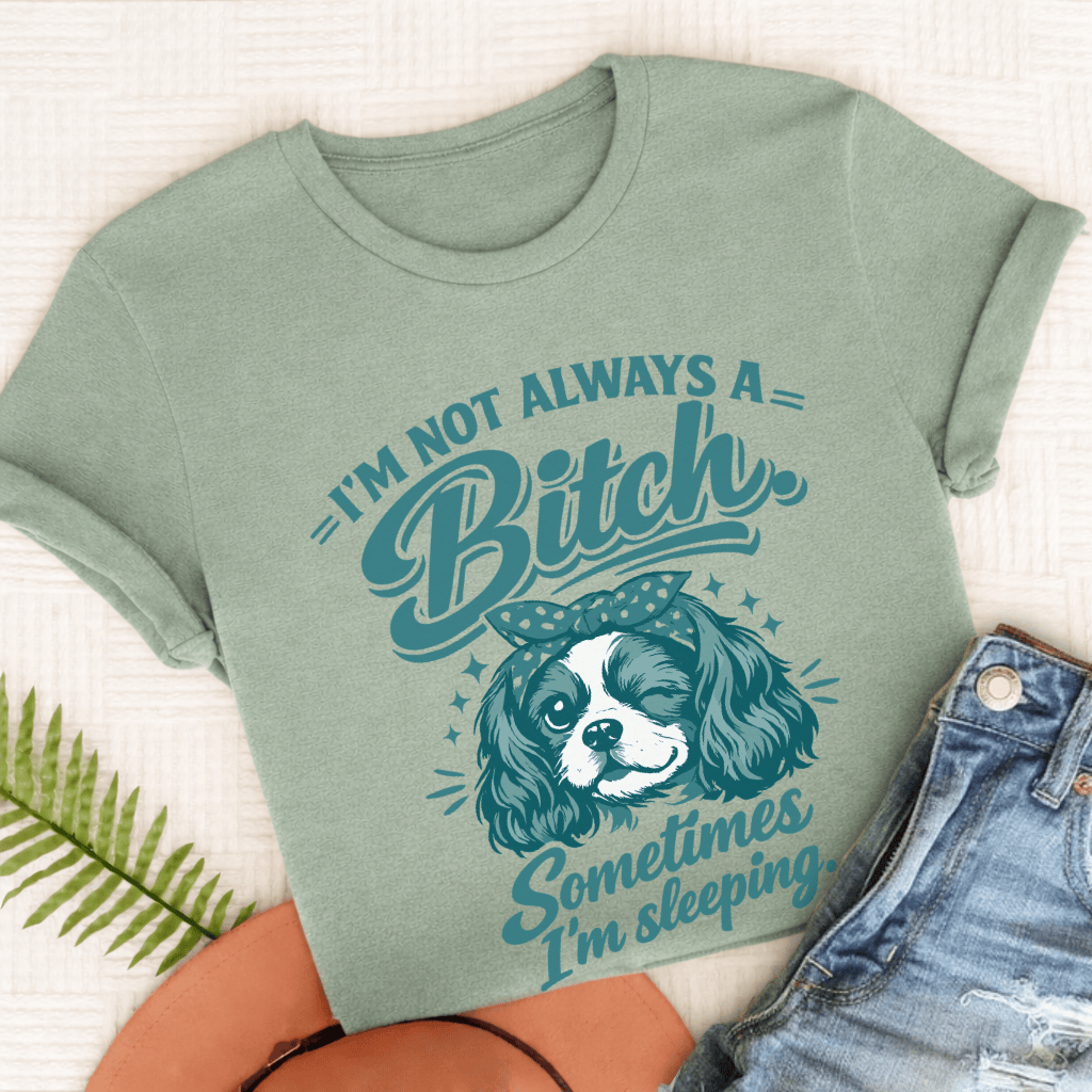 Cavalier Sometimes Sleeping Snark Unisex TShirt Comfort Colors Bay