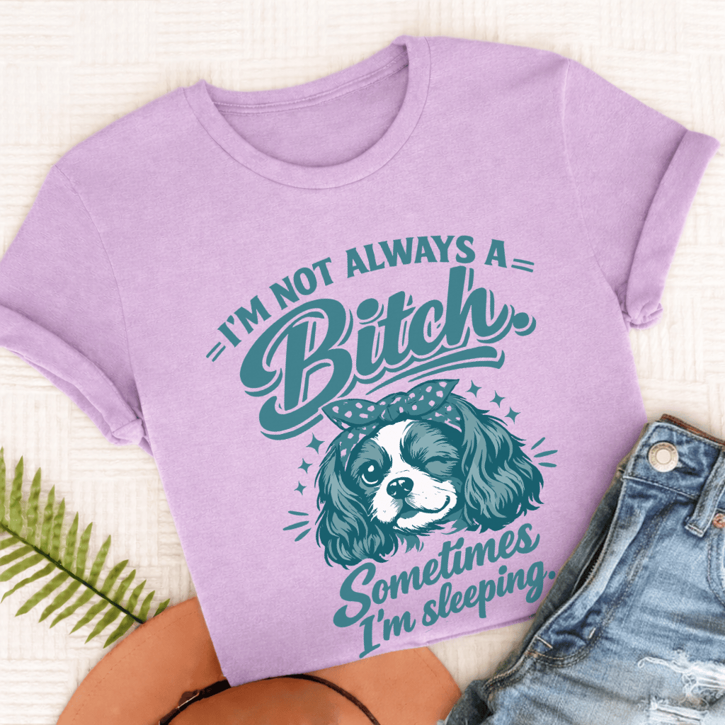 Cavalier Sometimes Sleeping Snark Unisex TShirt Comfort Colors Orchid