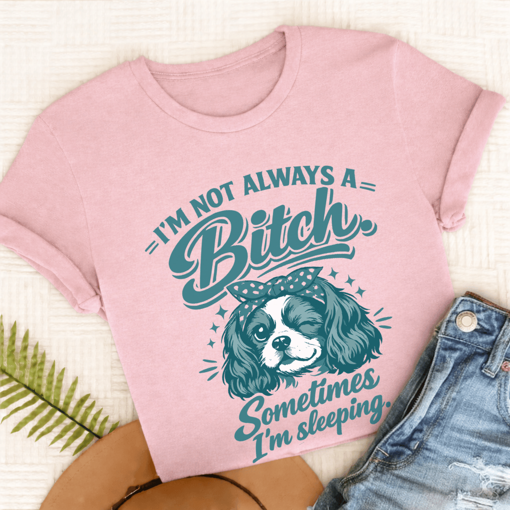 Cavalier Sometimes Sleeping Snark Unisex TShirt Comfort Colors Blossom