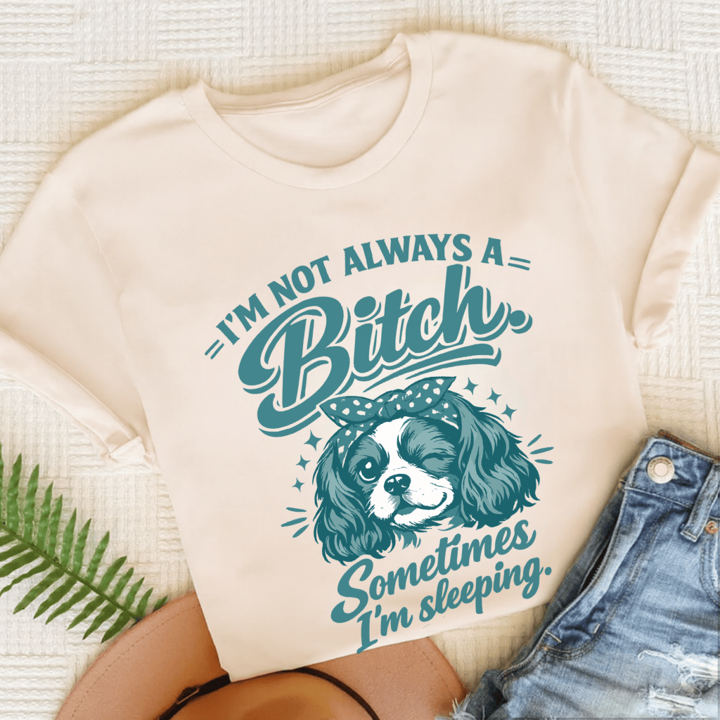 Cavalier Sometimes Sleeping Snark Unisex TShirt Natural