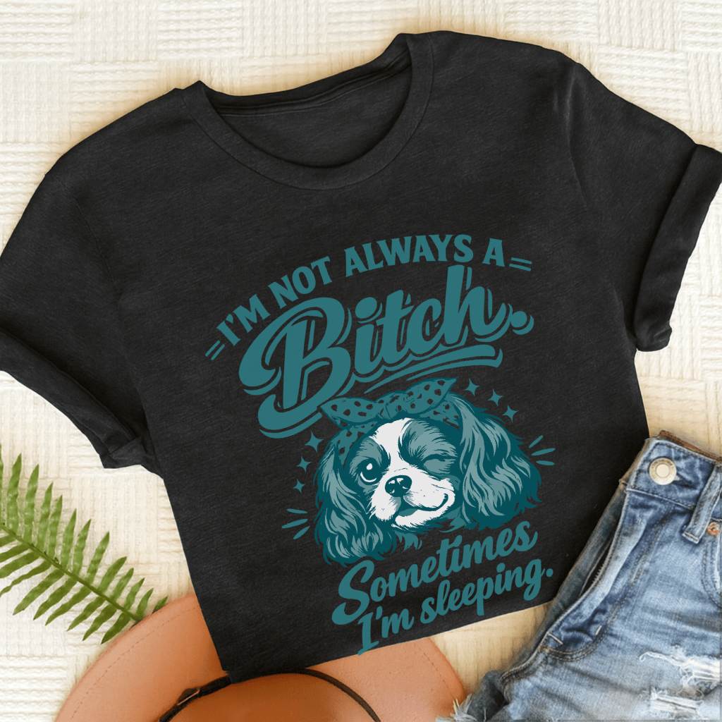 Cavalier Sometimes Sleeping Snark Unisex TShirt Black