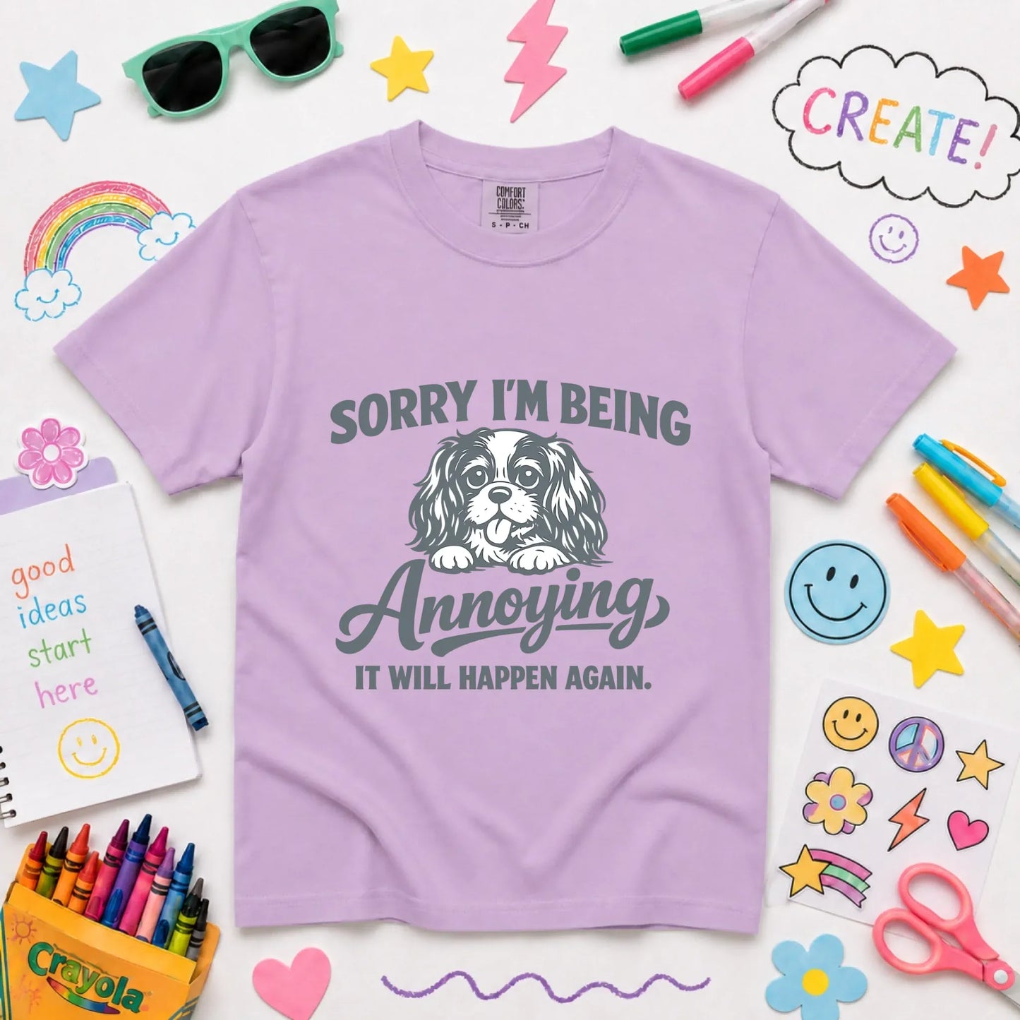 Cavalier Sorry Annoying Unisex YOUTH Tshirt Orchid