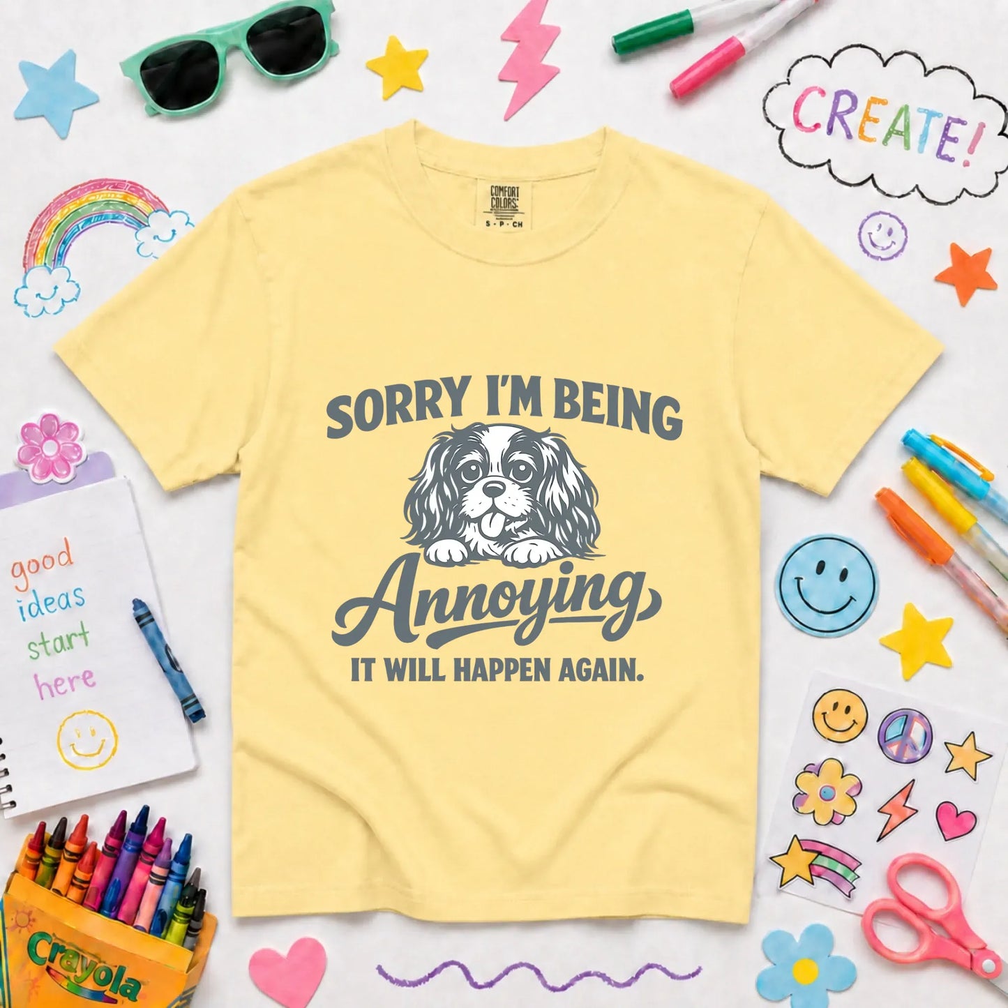Cavalier Sorry Annoying Unisex YOUTH Tshirt Butter