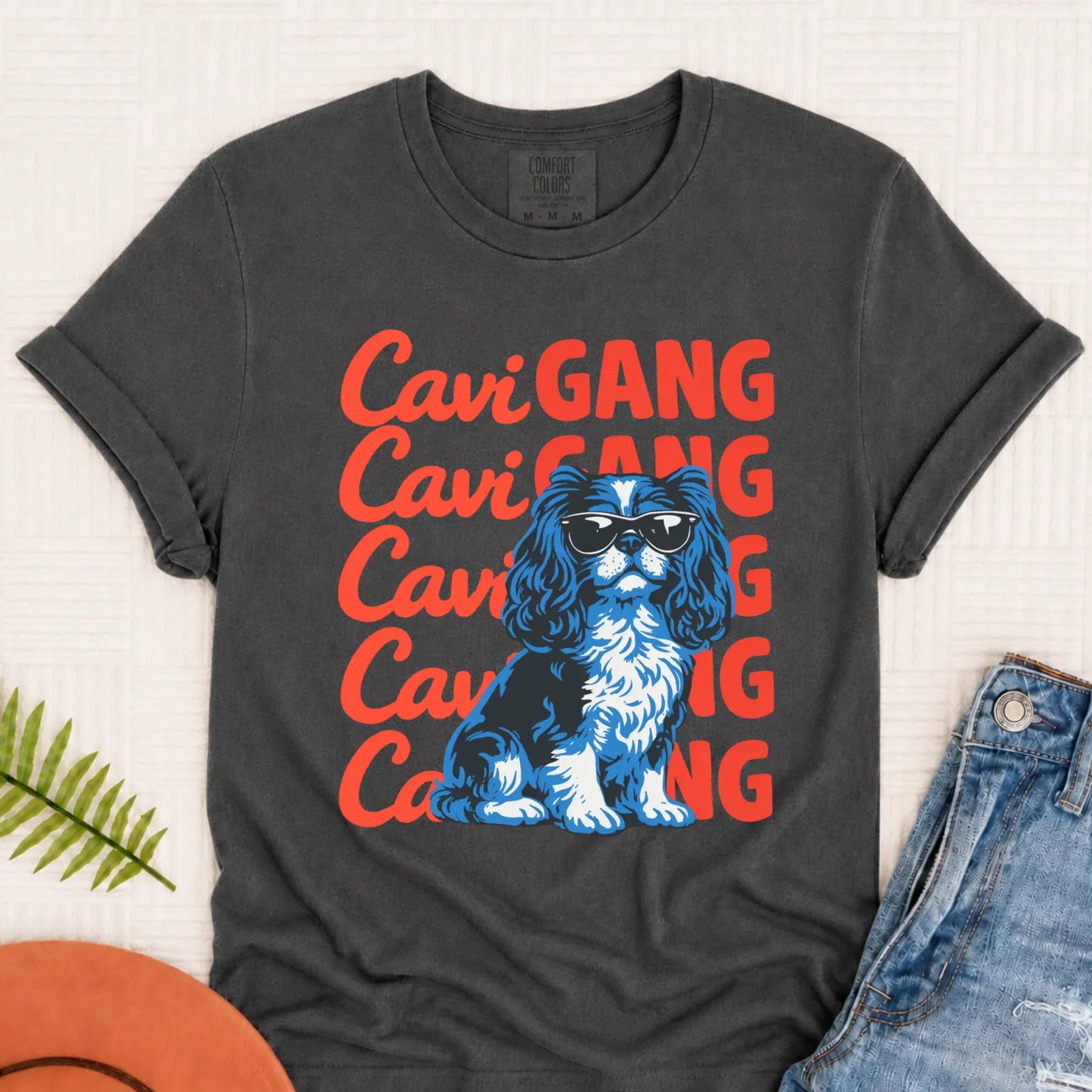 Cavalier Spaniel Gang Meme Unisex TShirt Pepper