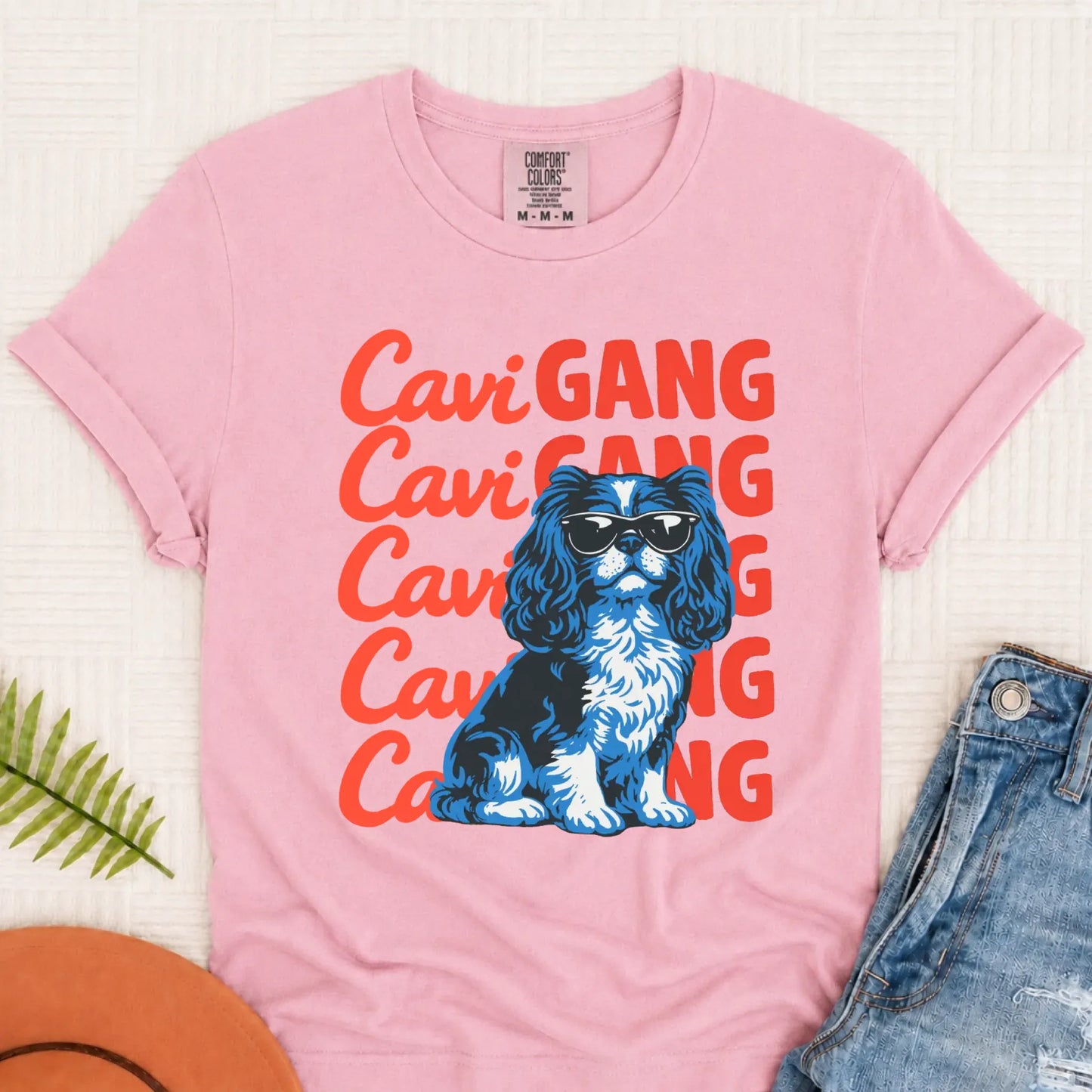 Cavalier Spaniel Gang Meme Unisex TShirt Blossom