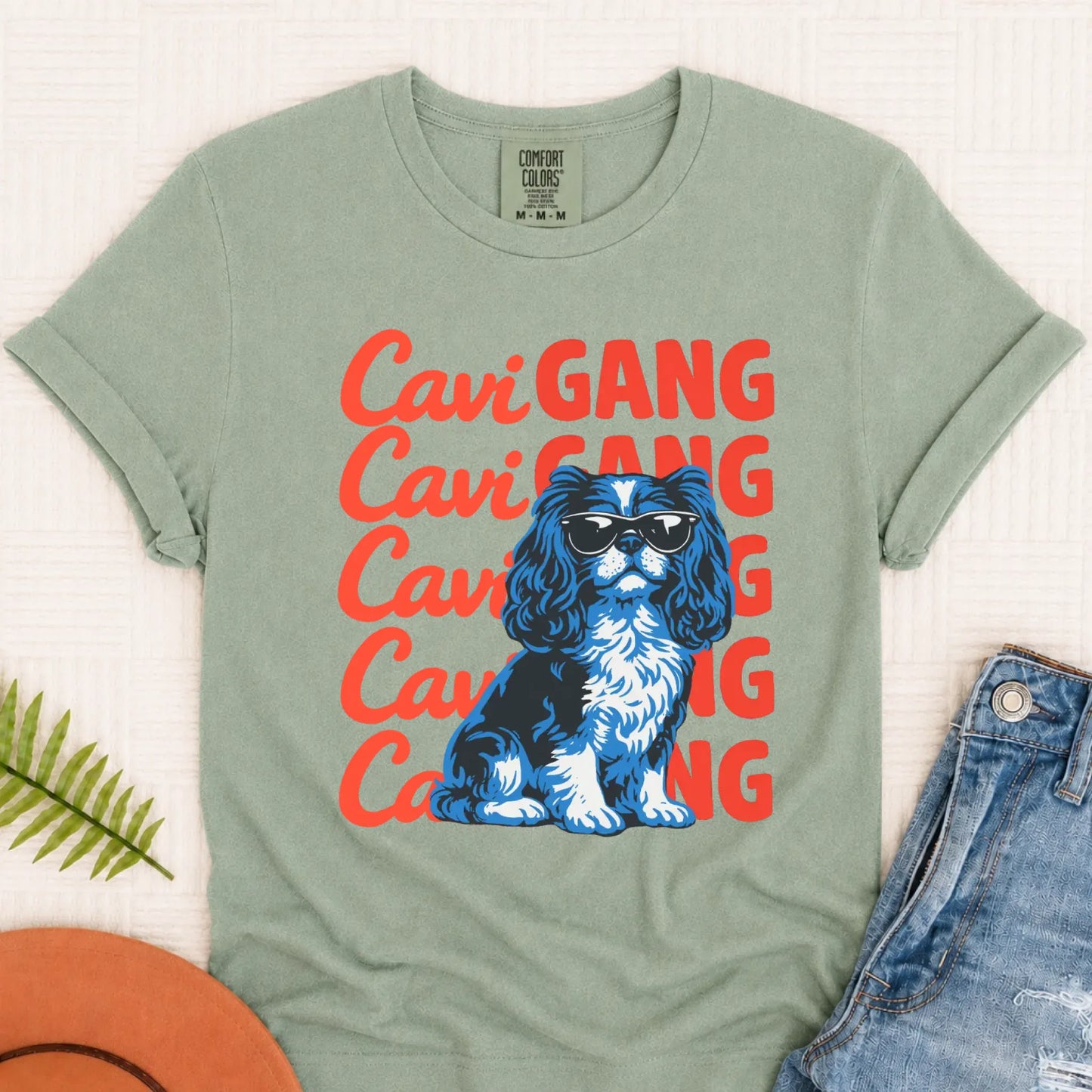 Cavalier Spaniel Gang Meme Unisex TShirt Bay