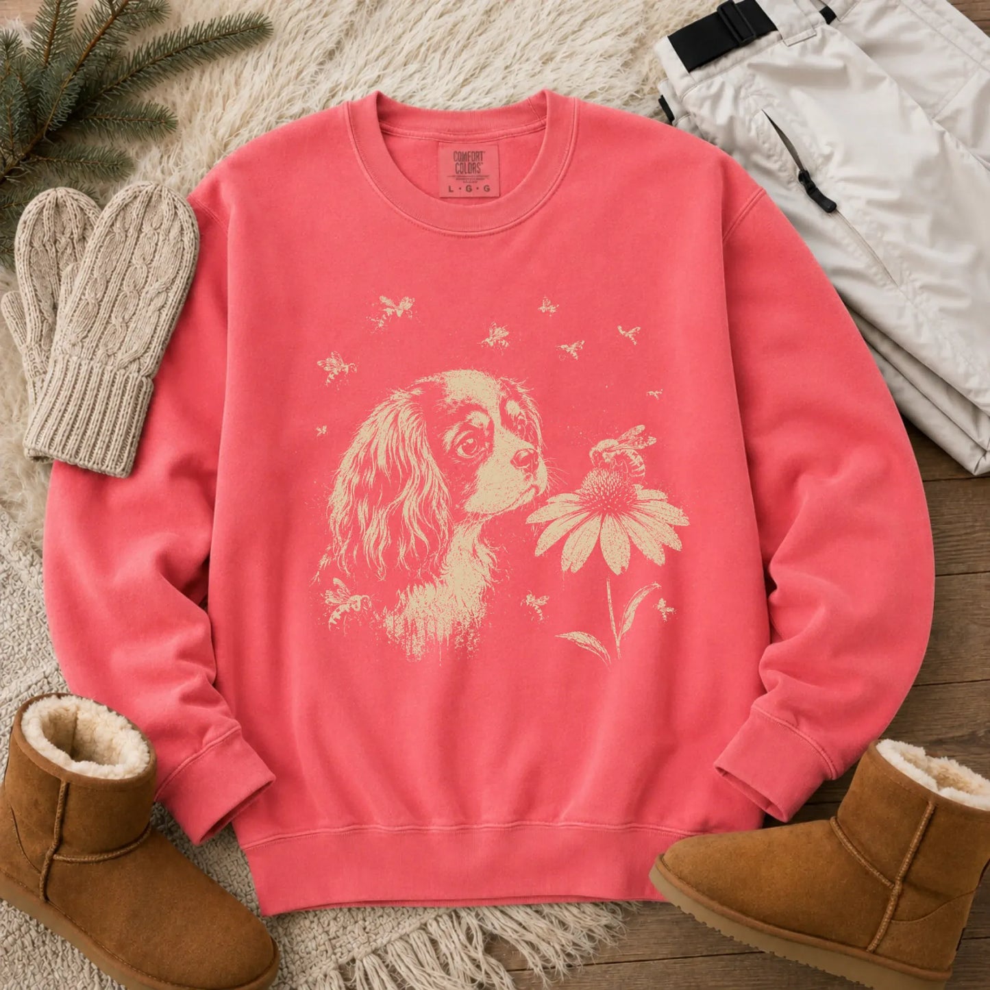 Sweatshirt Watermelon / S Cavalier Spring Bumble Bee Unisex Sweatshirt