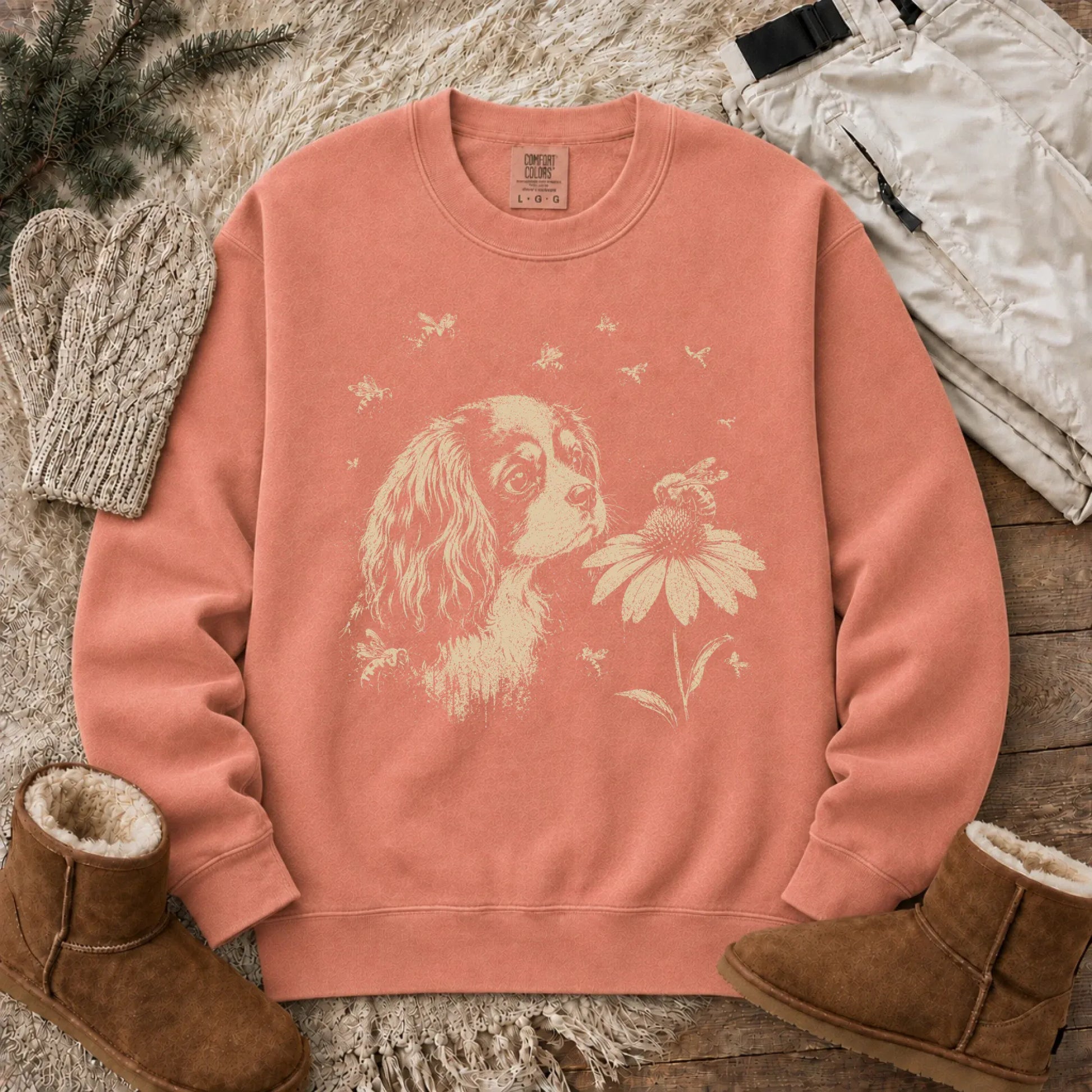 Sweatshirt Terracotta / S Cavalier Spring Bumble Bee Unisex Sweatshirt