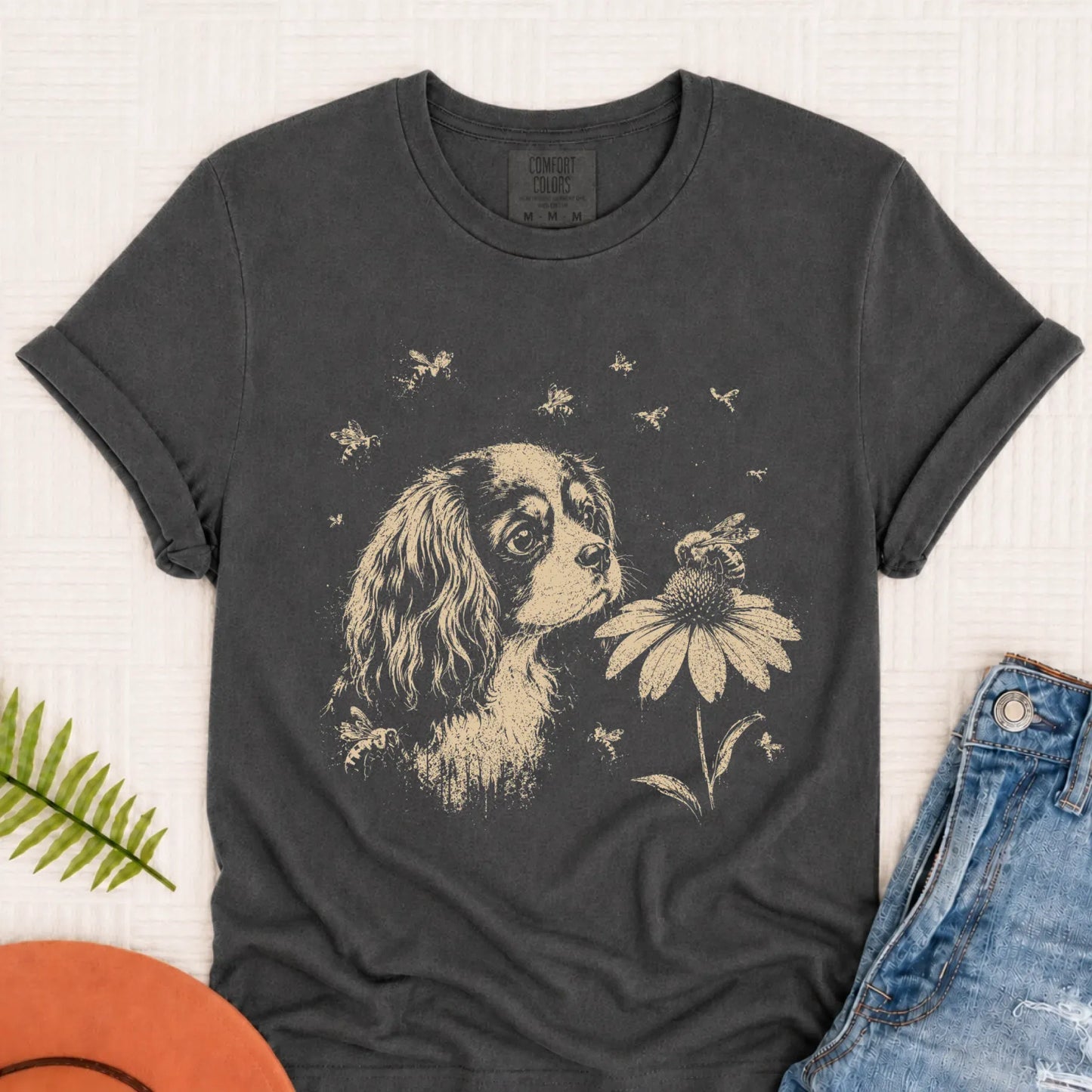 T-Shirt Pepper / S Cavalier Spring Bumble Bee Unisex TShirt