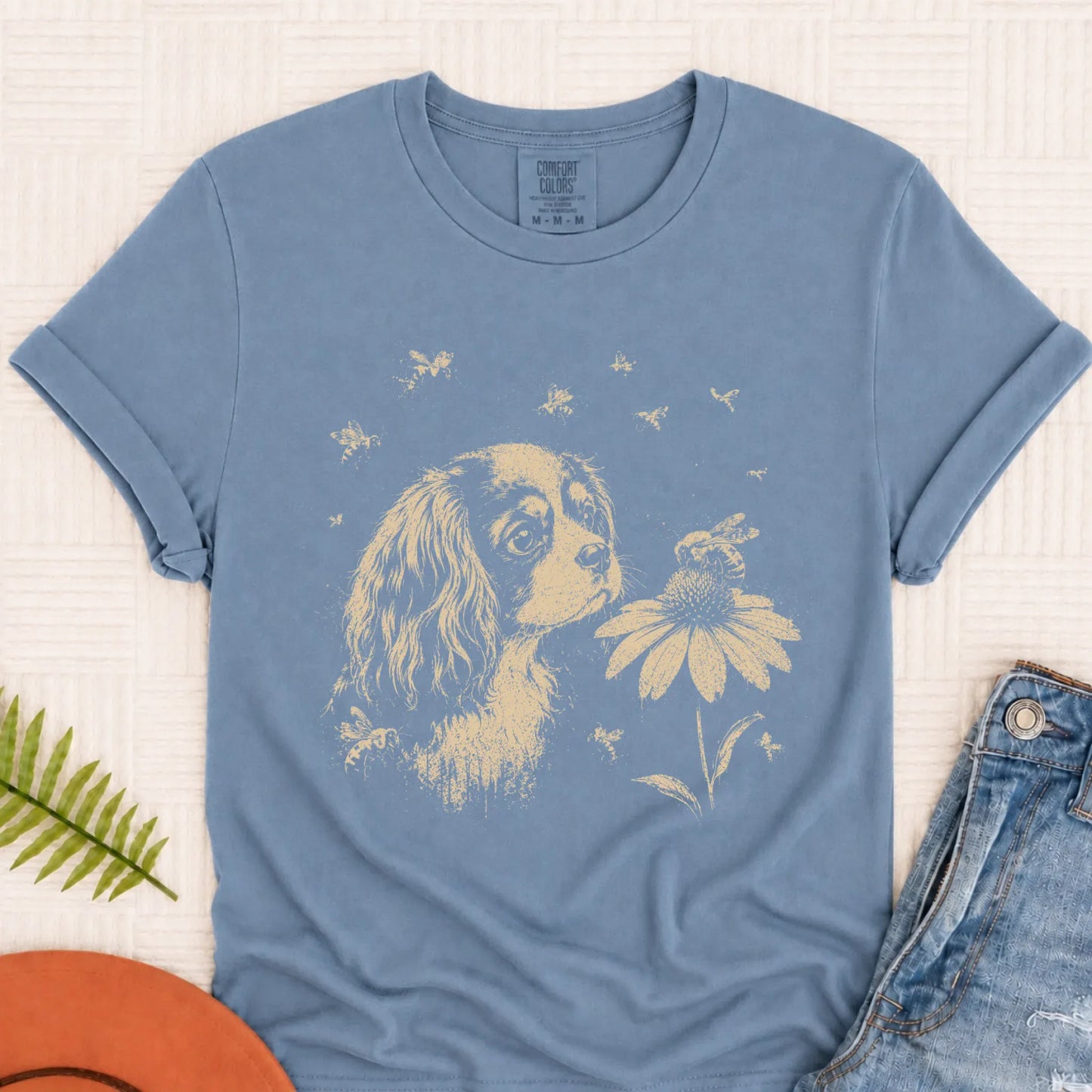 T-Shirt Blue Jean / S Cavalier Spring Bumble Bee Unisex TShirt