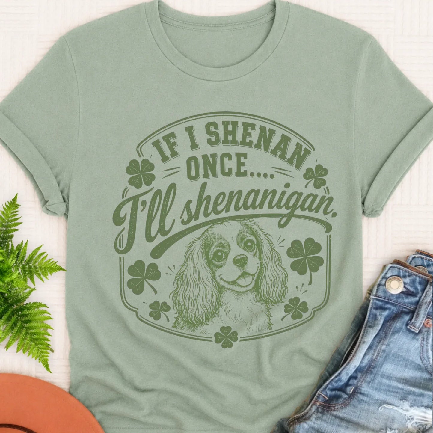 T-Shirt Bay / S Cavalier St Patricks Day Shenanigans Unisex Tshirt