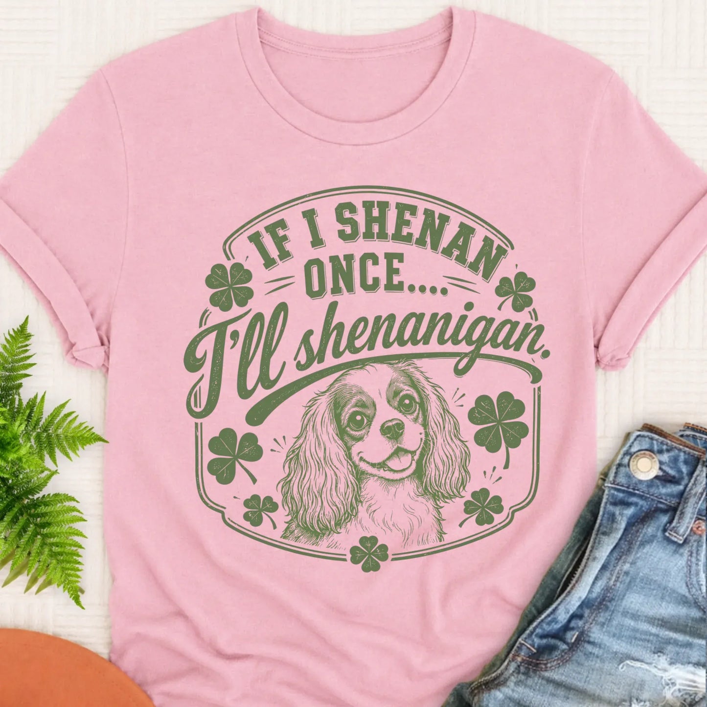 T-Shirt Blossom / S Cavalier St Patricks Day Shenanigans Unisex Tshirt