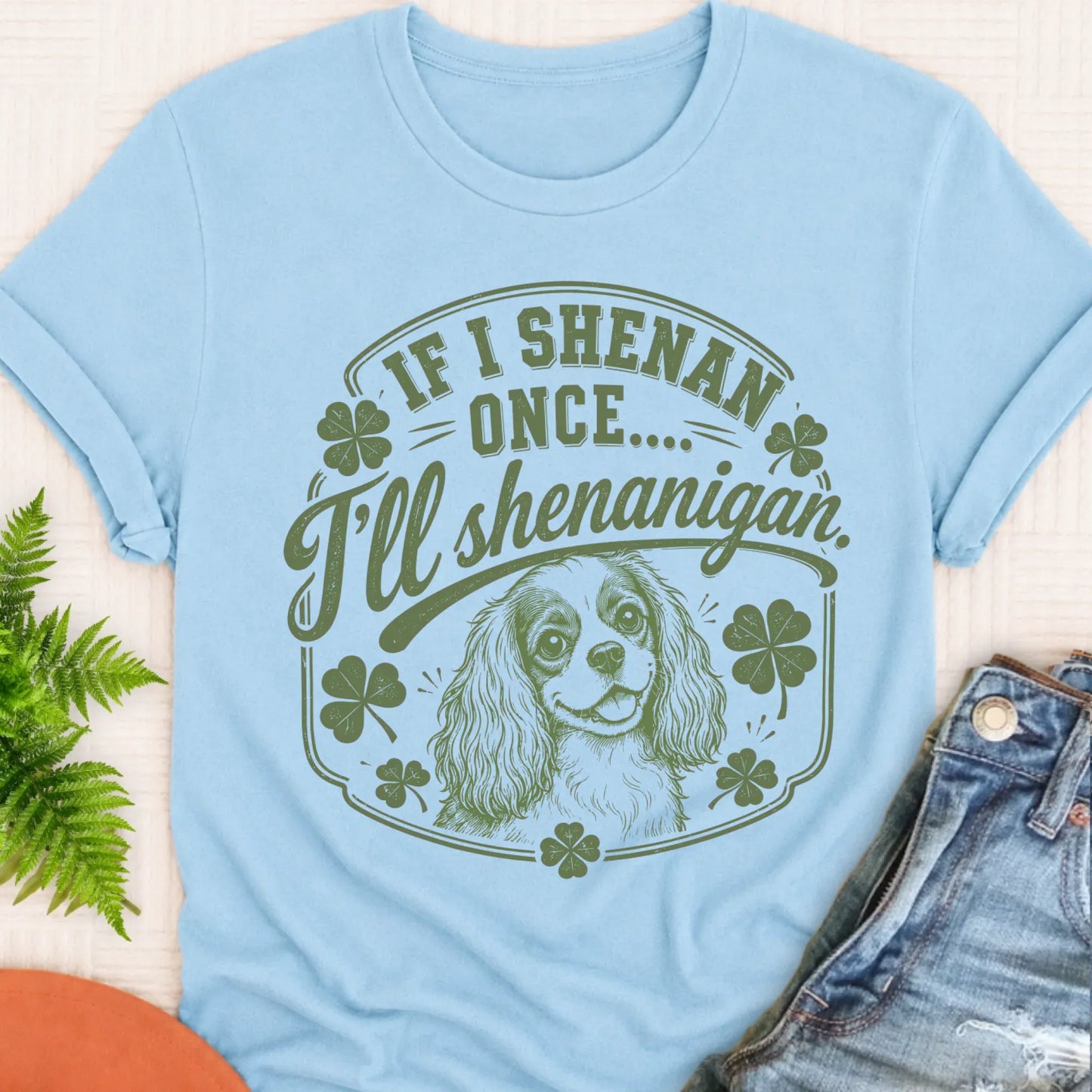 T-Shirt Chambray / S Cavalier St Patricks Day Shenanigans Unisex Tshirt