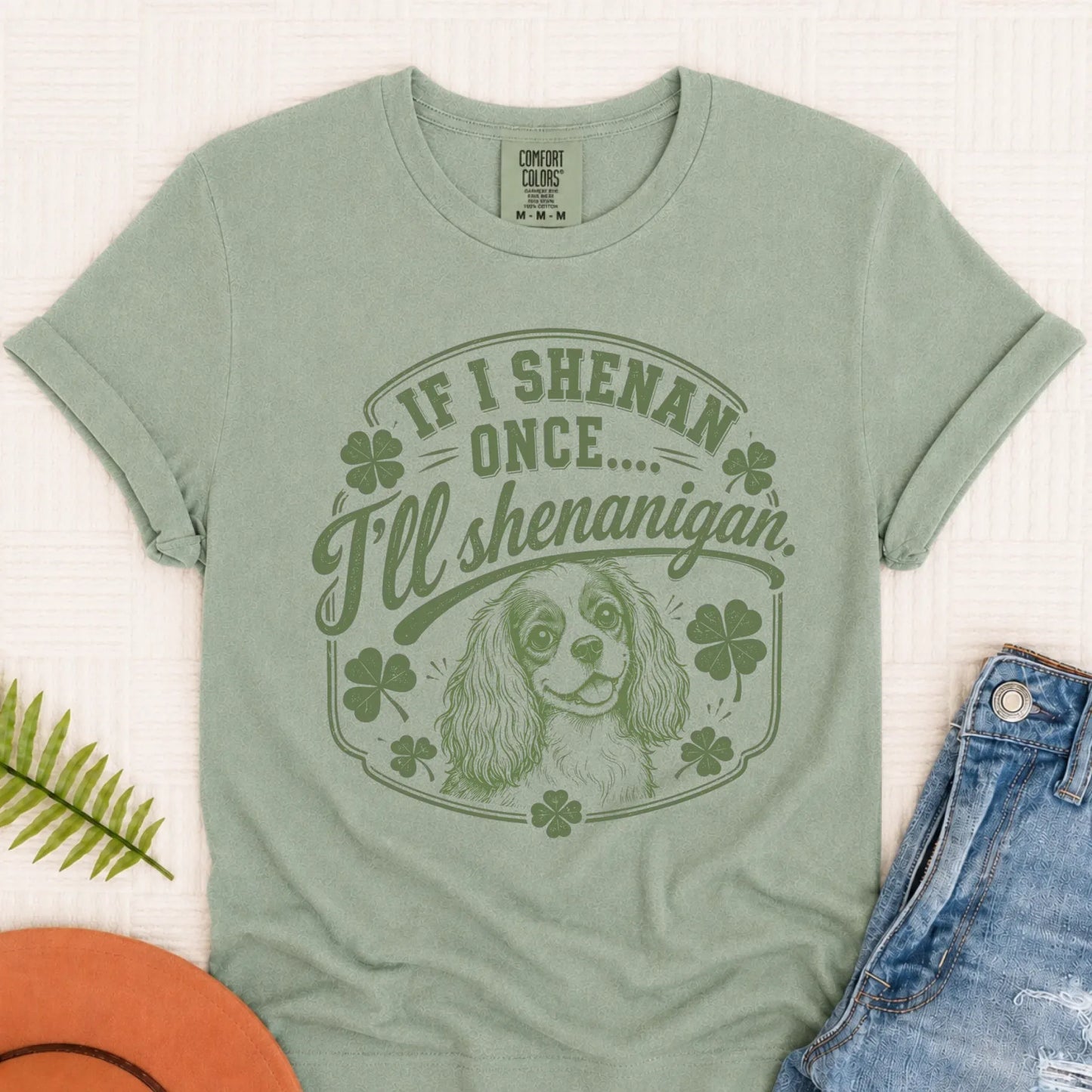 Cavalier St Patricks Day Shenanigans Unisex Tshirt Bay