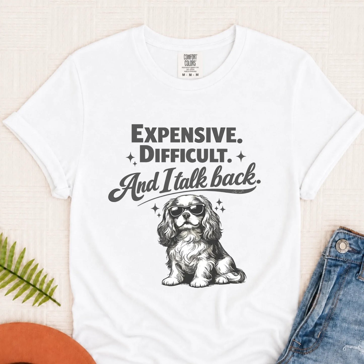 Cavalier Talk Back Funny Unisex TShirt White