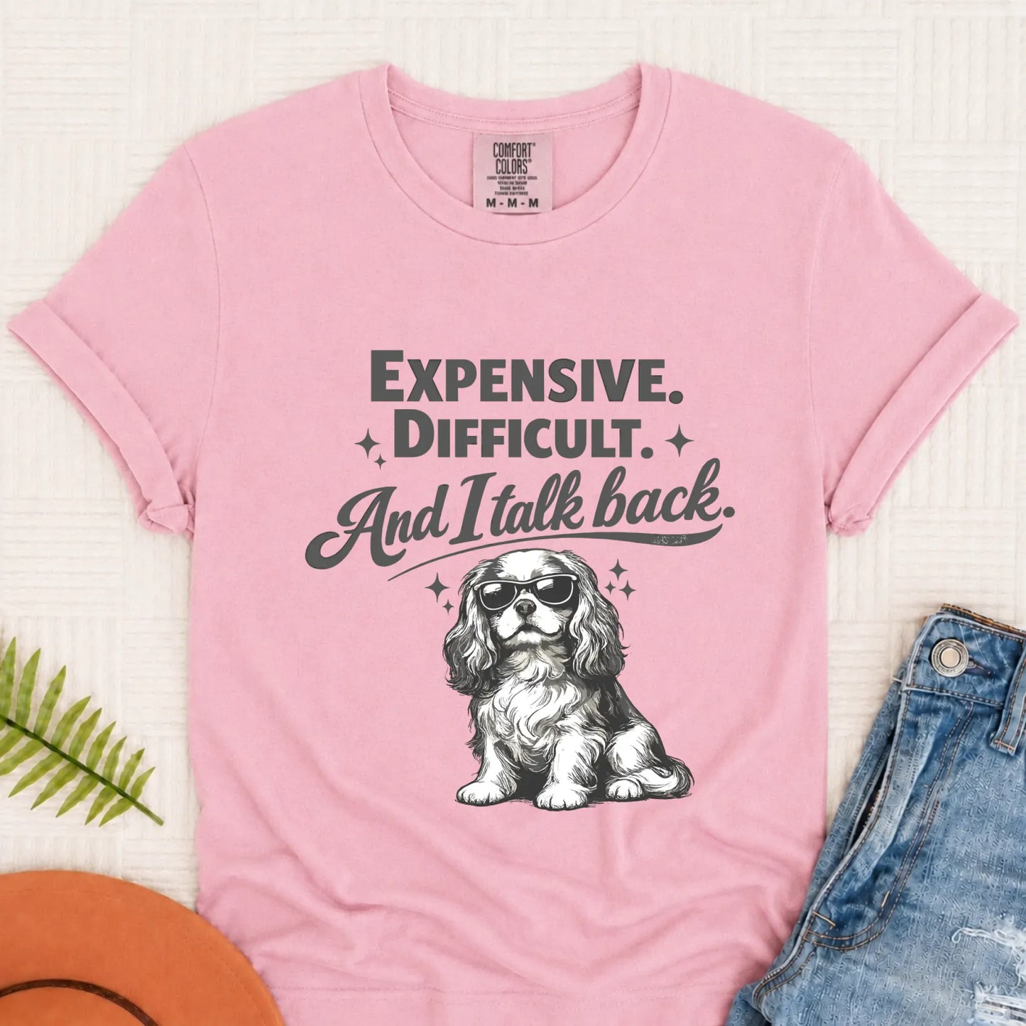 Cavalier Talk Back Funny Unisex TShirt Blossom