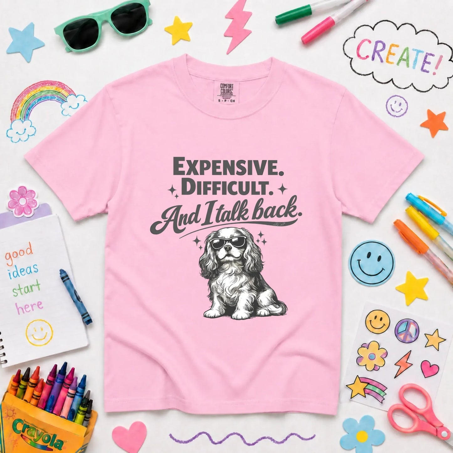 Cavalier Talk Back Funny Unisex YOUTH TShirt Blossom