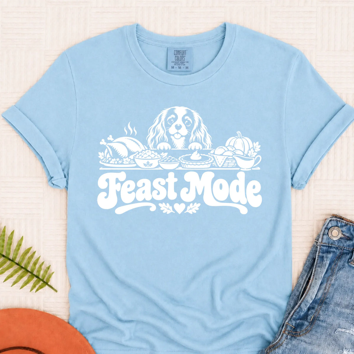 Cavalier Thanksgiving Holiday Feast Unisex TShirt Chambray