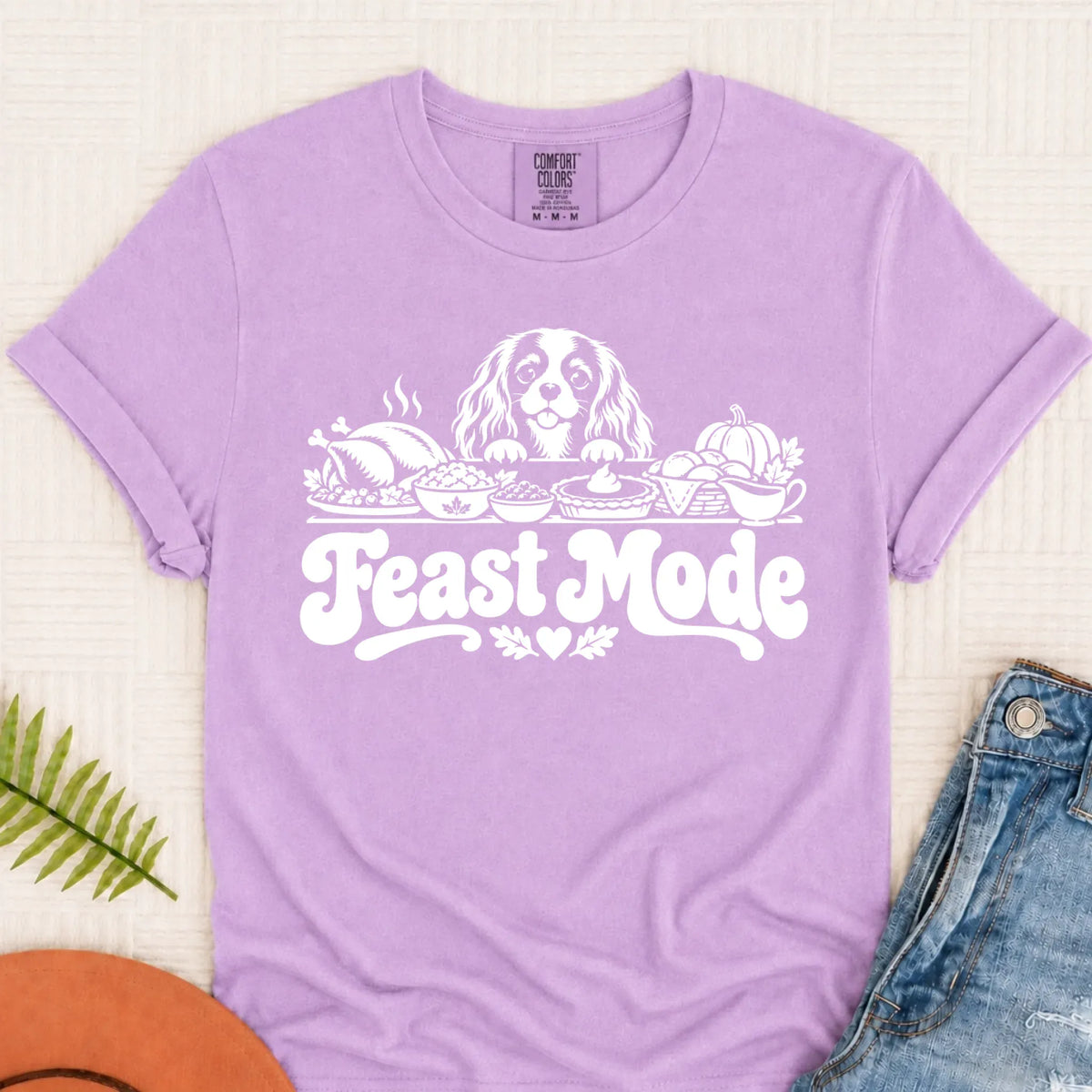Cavalier Thanksgiving Holiday Feast Unisex TShirt Orchid