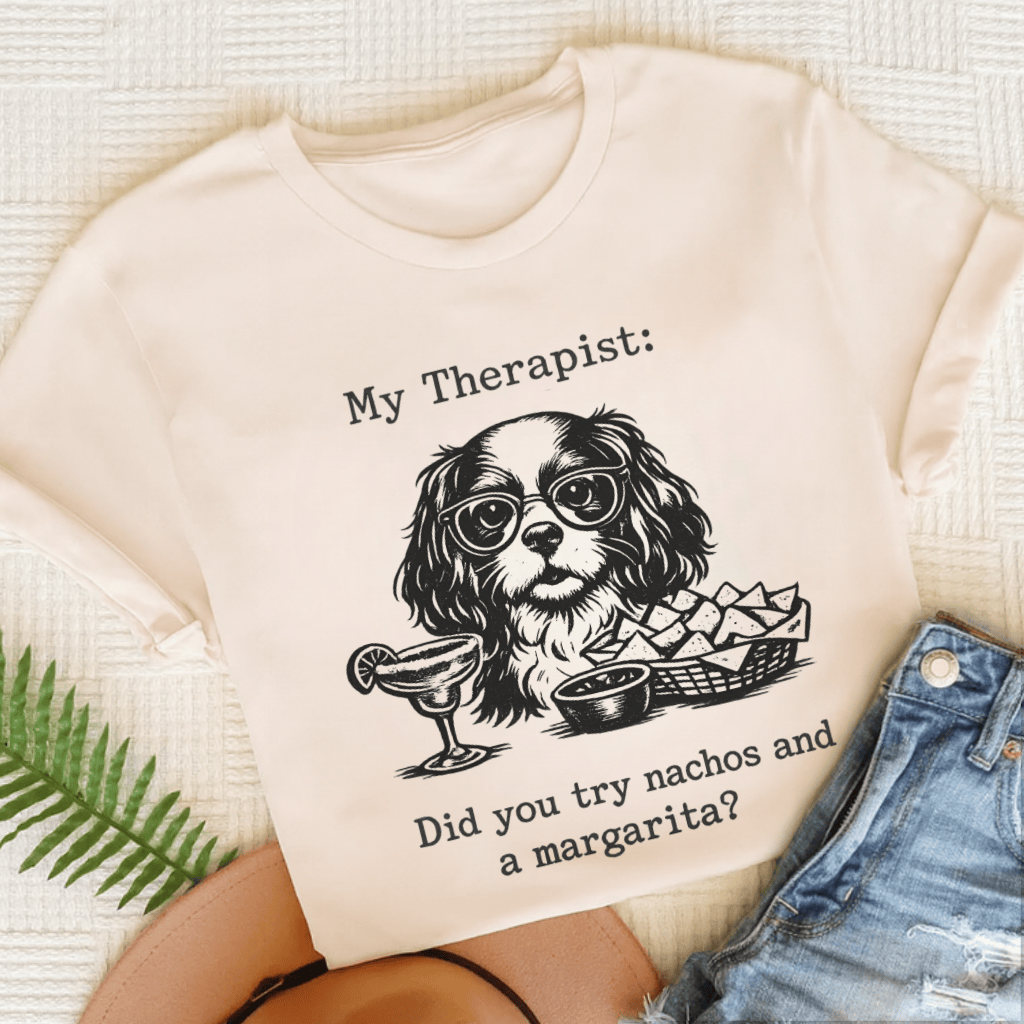 Cavalier Therapist Nachos Unisex TShirt Natural