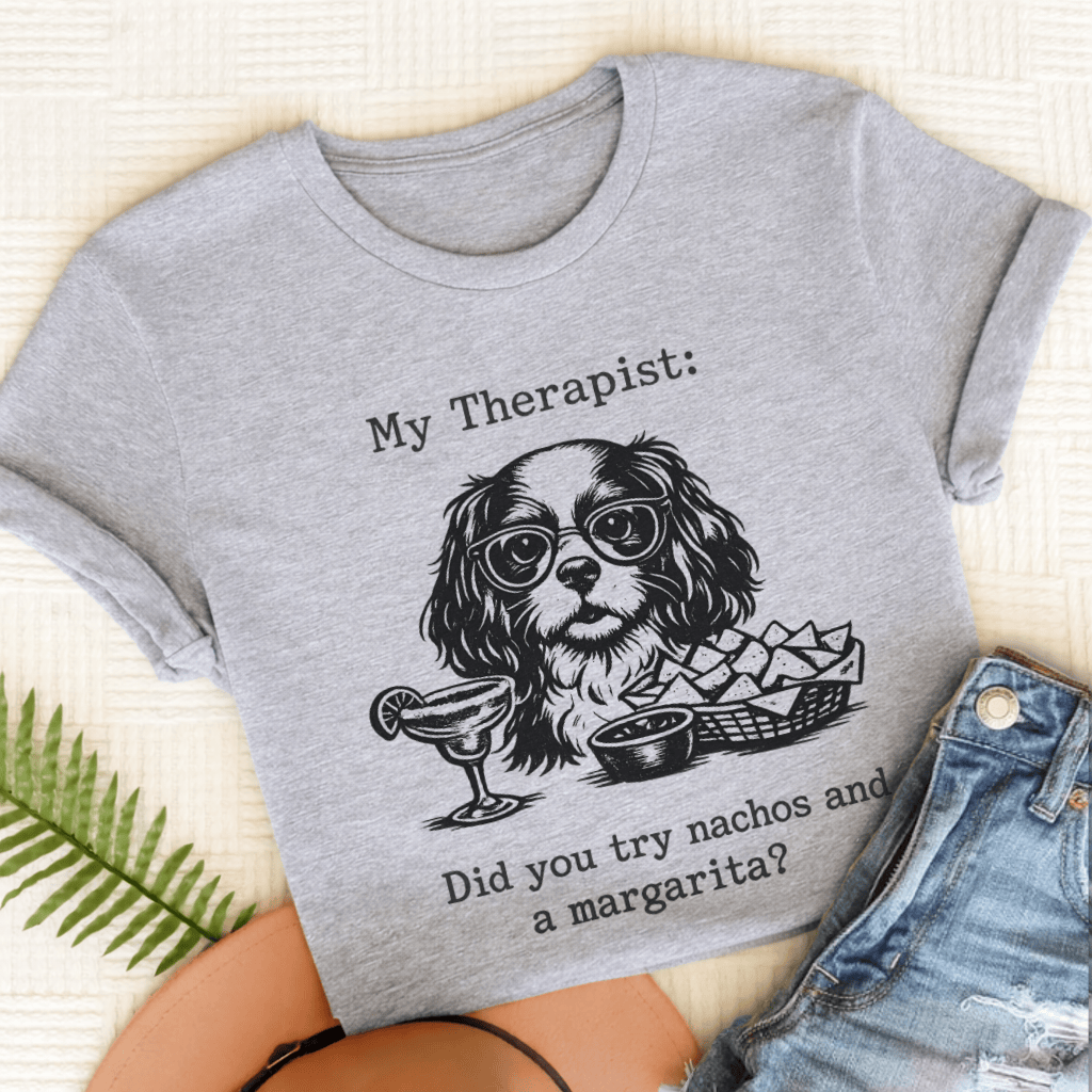 Cavalier Therapist Nachos Unisex TShirt Sport Grey