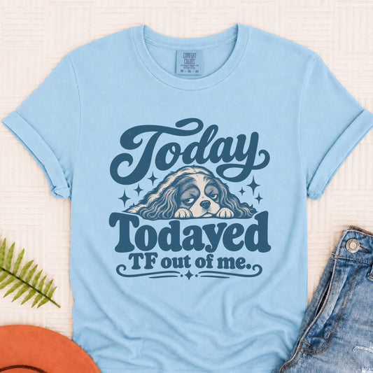 Cavalier Tired Day Snark Unisex TShirt Chambray