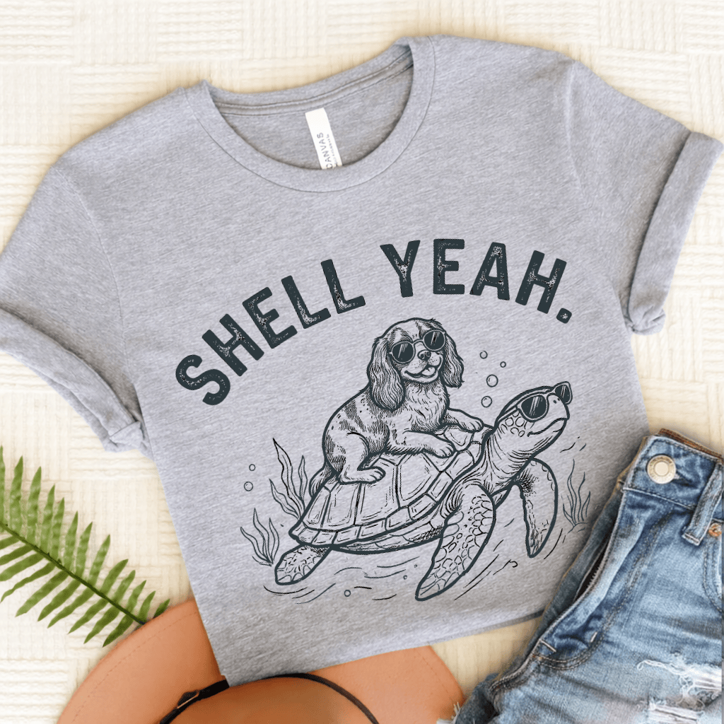 Cavalier Turtle Ocean Unisex TShirt Athletic Heather