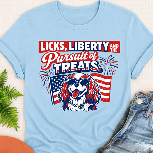 Cavalier USA Licks and Liberty Unisex TShirt Chambray