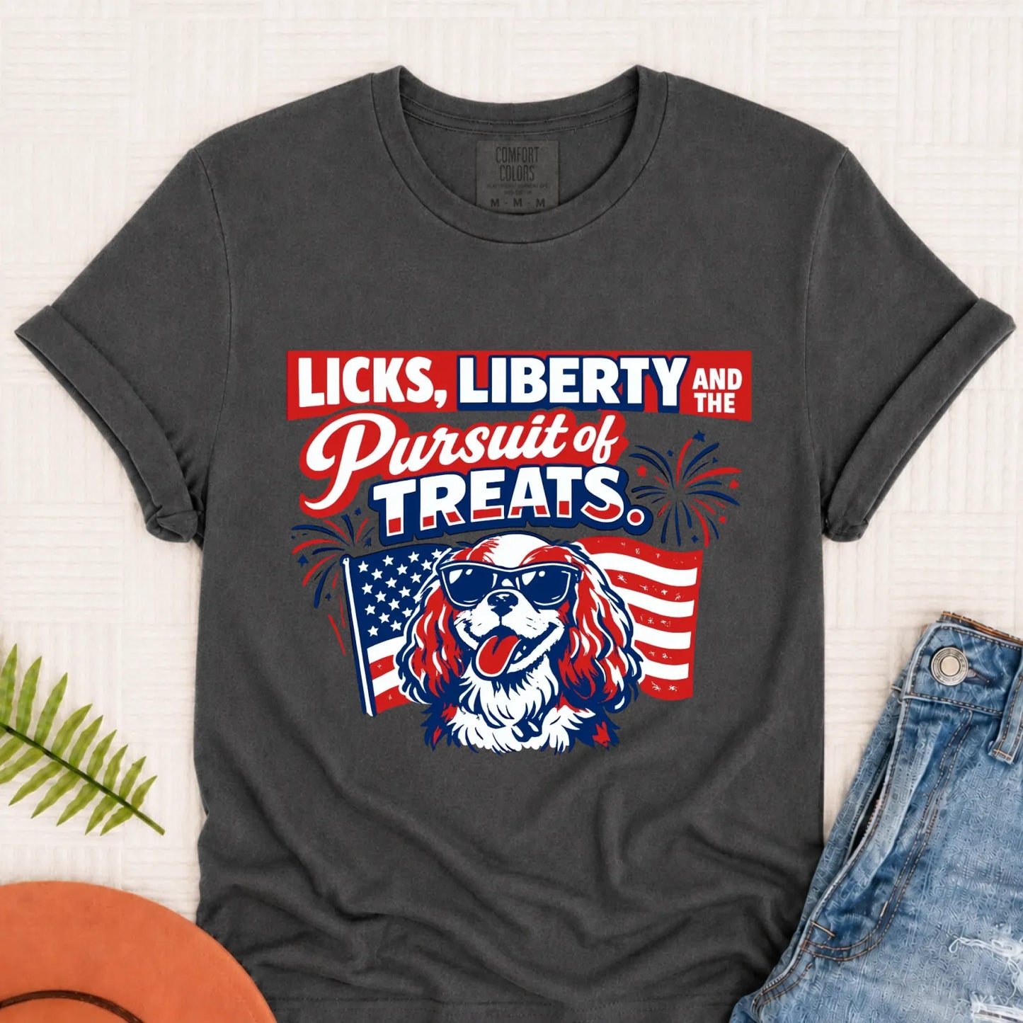 Cavalier USA Licks and Liberty Unisex TShirt Pepper