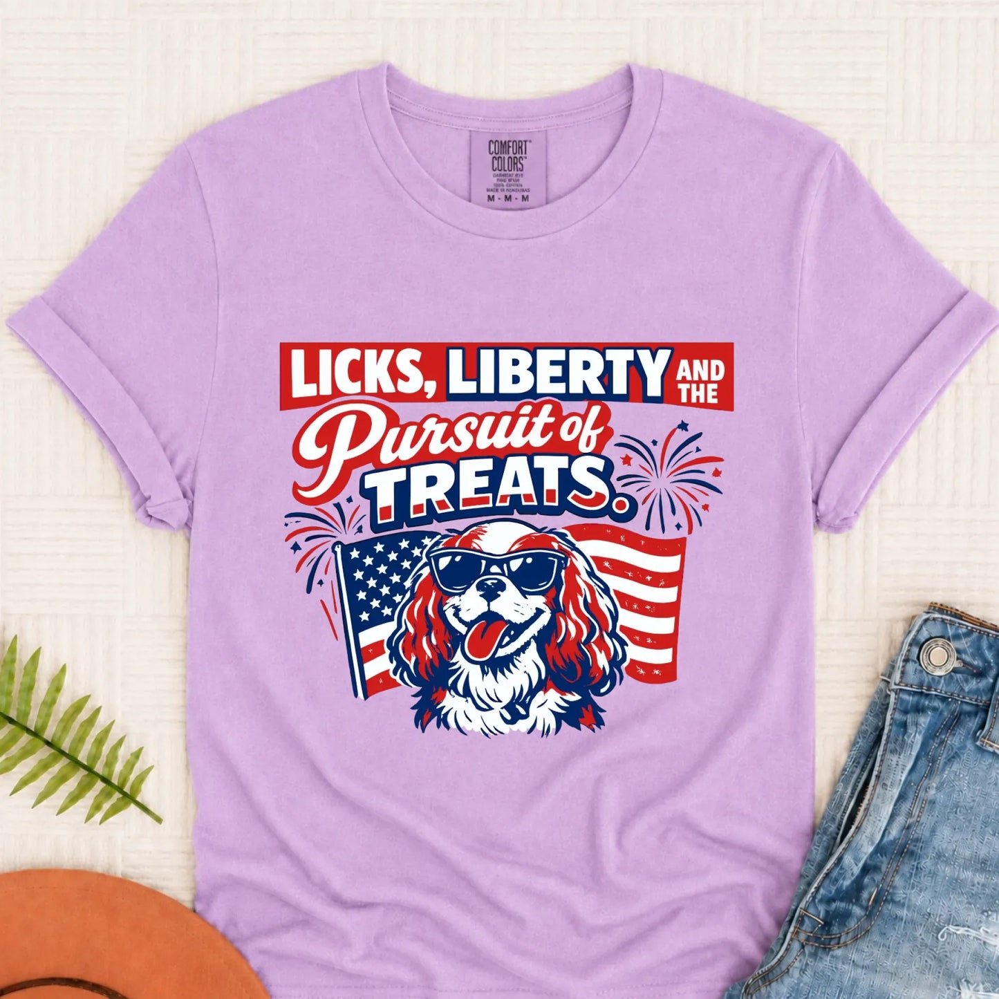 Cavalier USA Licks and Liberty Unisex TShirt Orchid