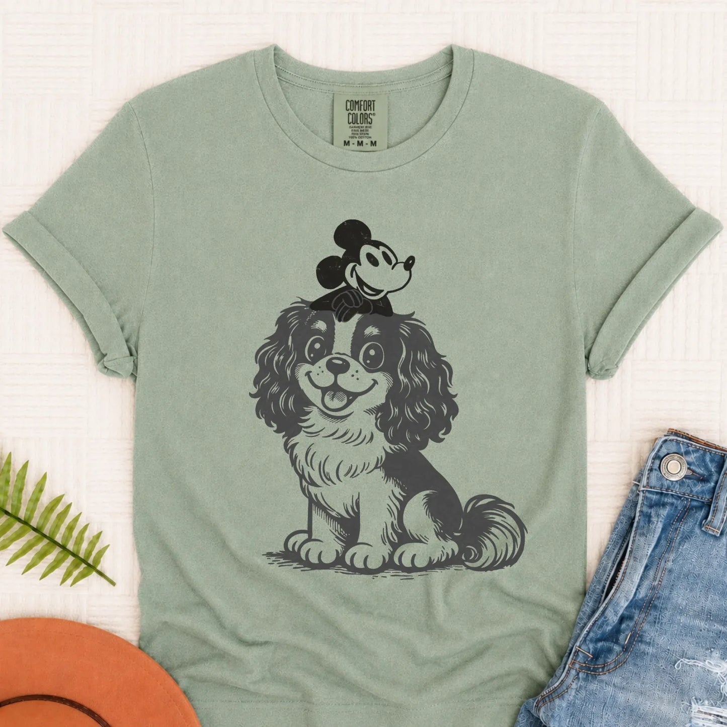 Cavalier Vintage Cartoon Mouse Unisex TShirt Bay