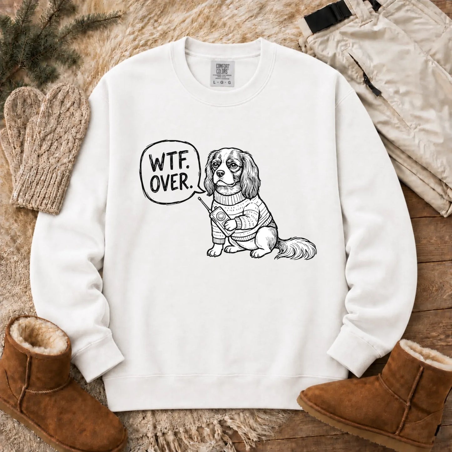 Sweatshirt White / S Cavalier Walkie Talkie Political Unisex Sweatshirt