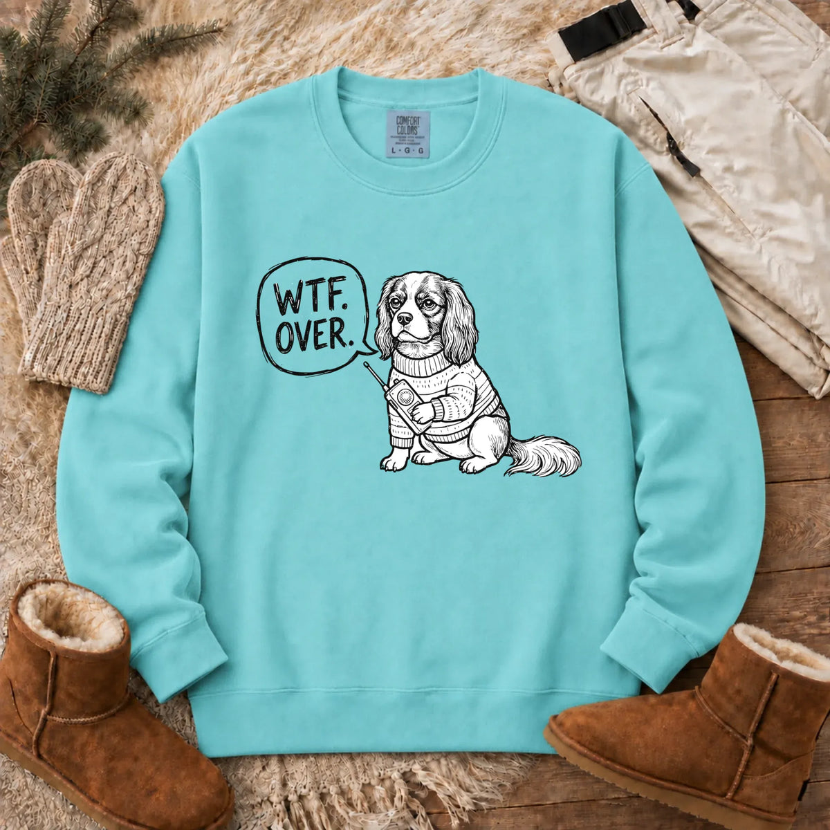Sweatshirt Chalky Mint / S Cavalier Walkie Talkie Political Unisex Sweatshirt