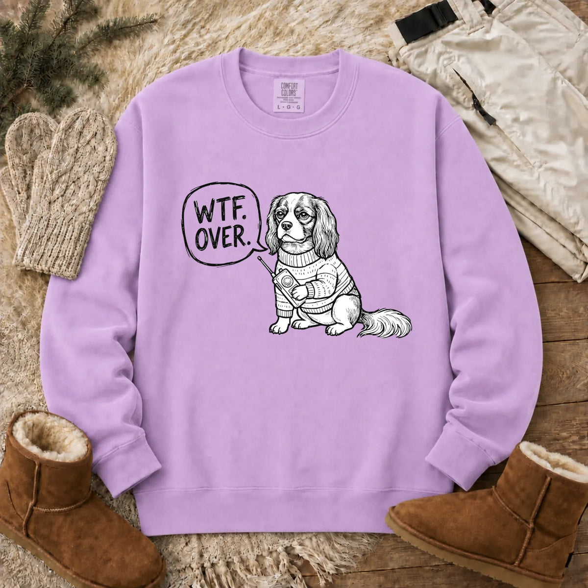 Sweatshirt Orchid / S Cavalier Walkie Talkie Political Unisex Sweatshirt