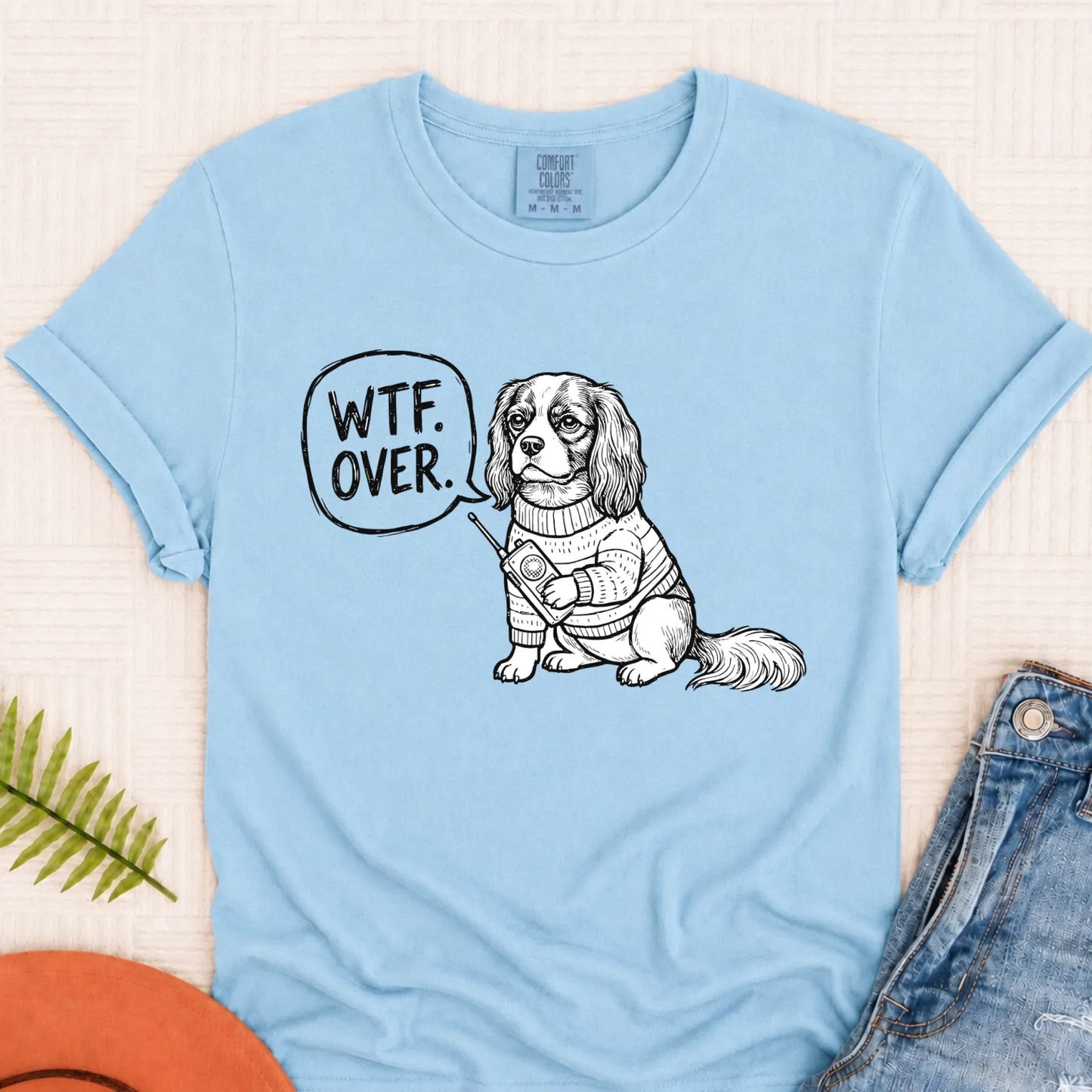T-Shirt Chambray / S Cavalier Walkie Talkie Political Unisex TShirt