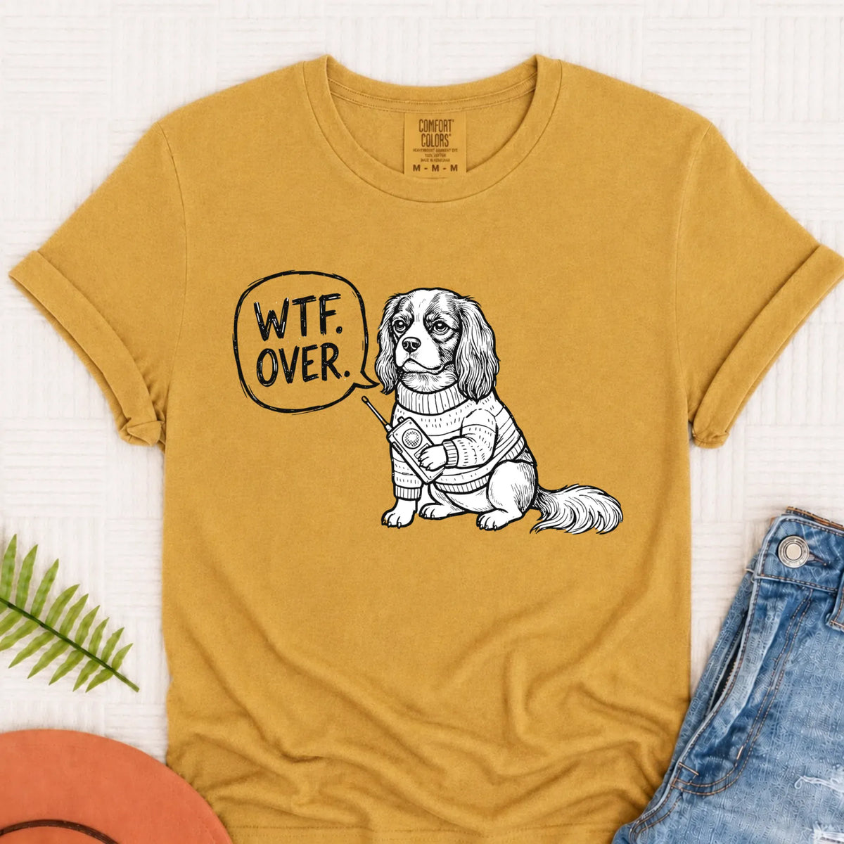 T-Shirt Mustard / S Cavalier Walkie Talkie Political Unisex TShirt