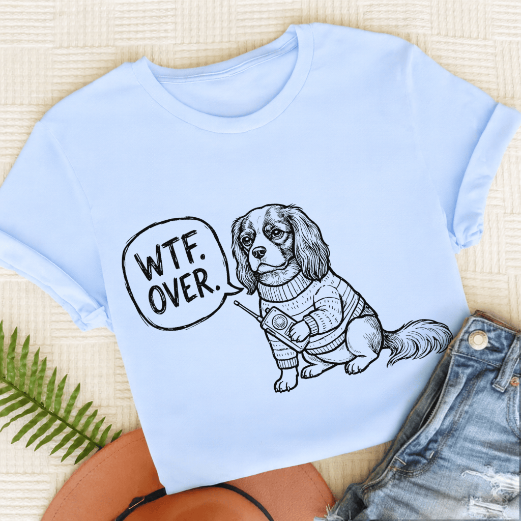 Cavalier Walkie Talkie Unisex TShirt Light Blue