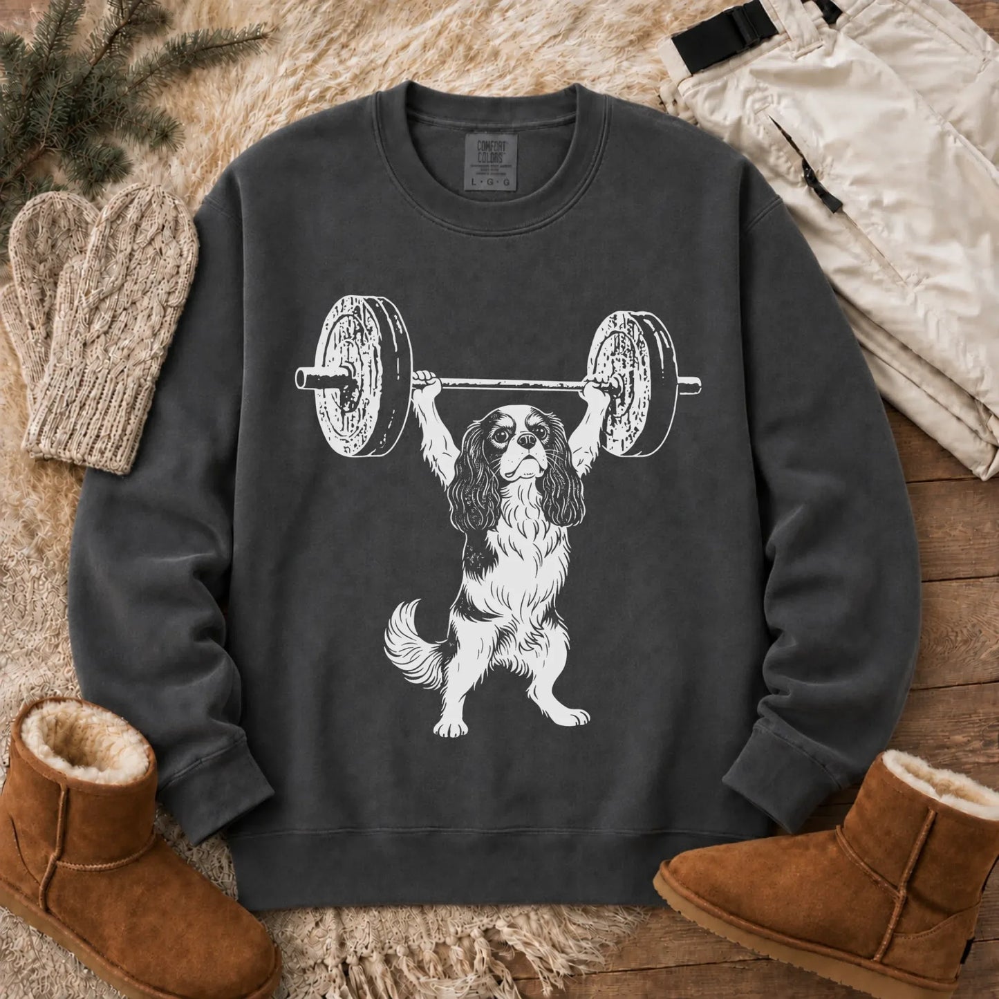 Cavalier Weight Training Fitness Unisex Sweatshirt Pepper