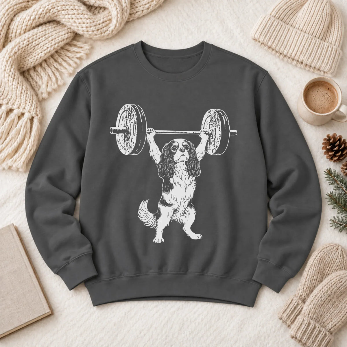 Cavalier Weight Training Fitness Unisex Sweatshirt Pepper