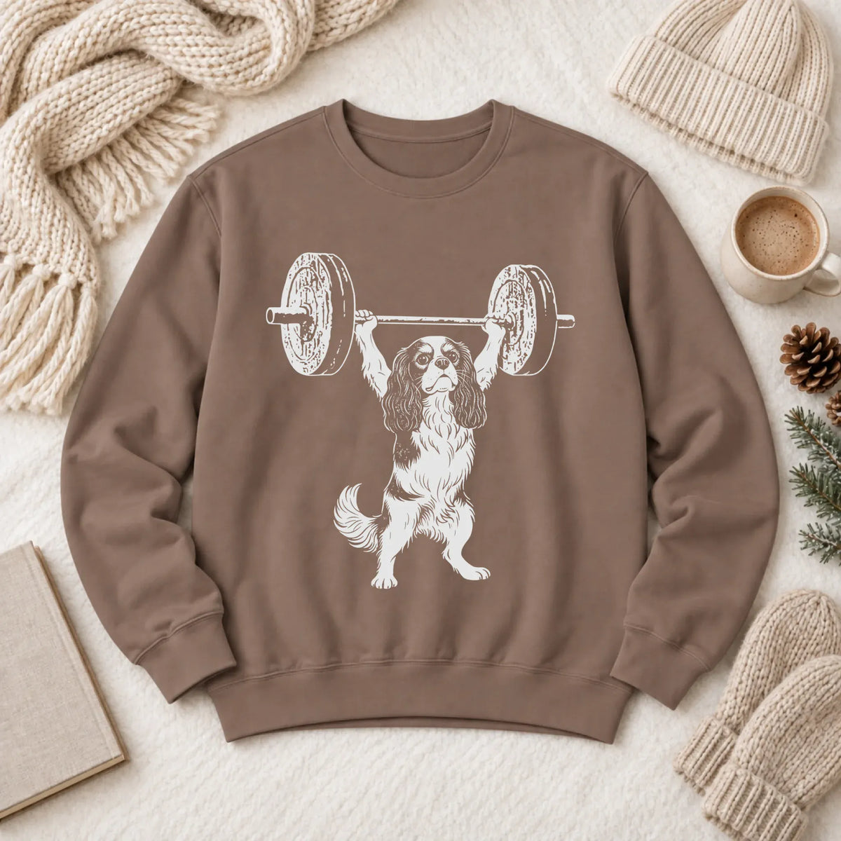 Cavalier Weight Training Fitness Unisex Sweatshirt Espresso