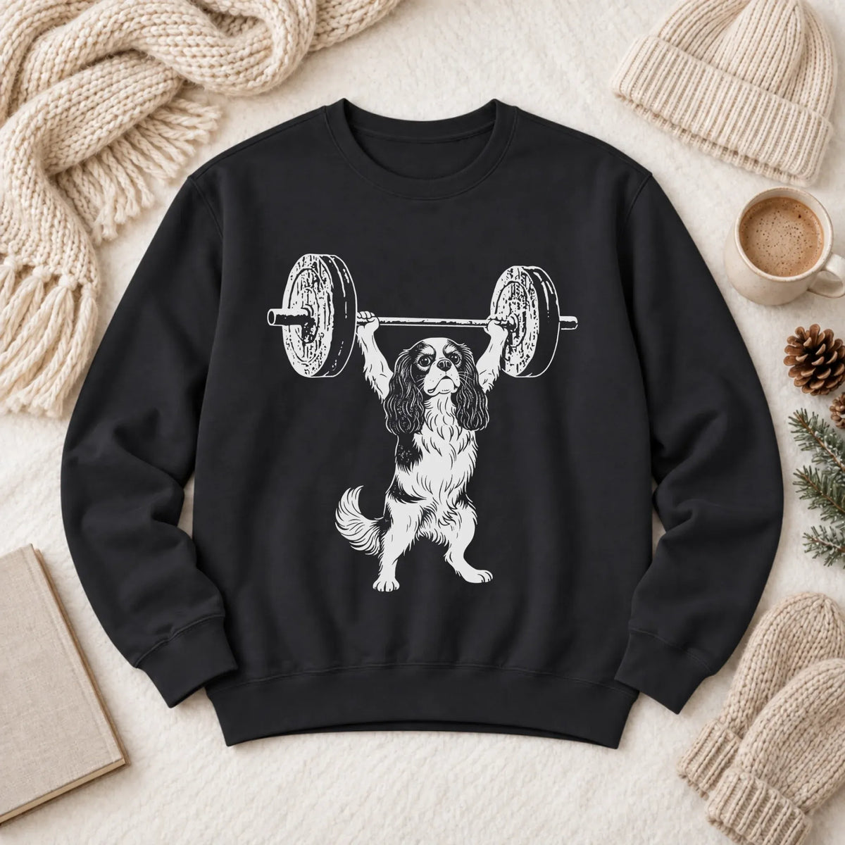 Cavalier Weight Training Fitness Unisex Sweatshirt Black