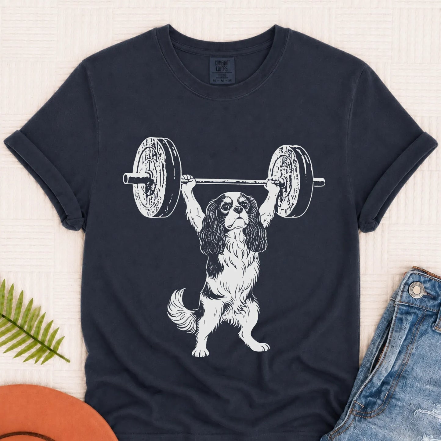 Cavalier Weight Training Fitness Unisex TShirt Navy