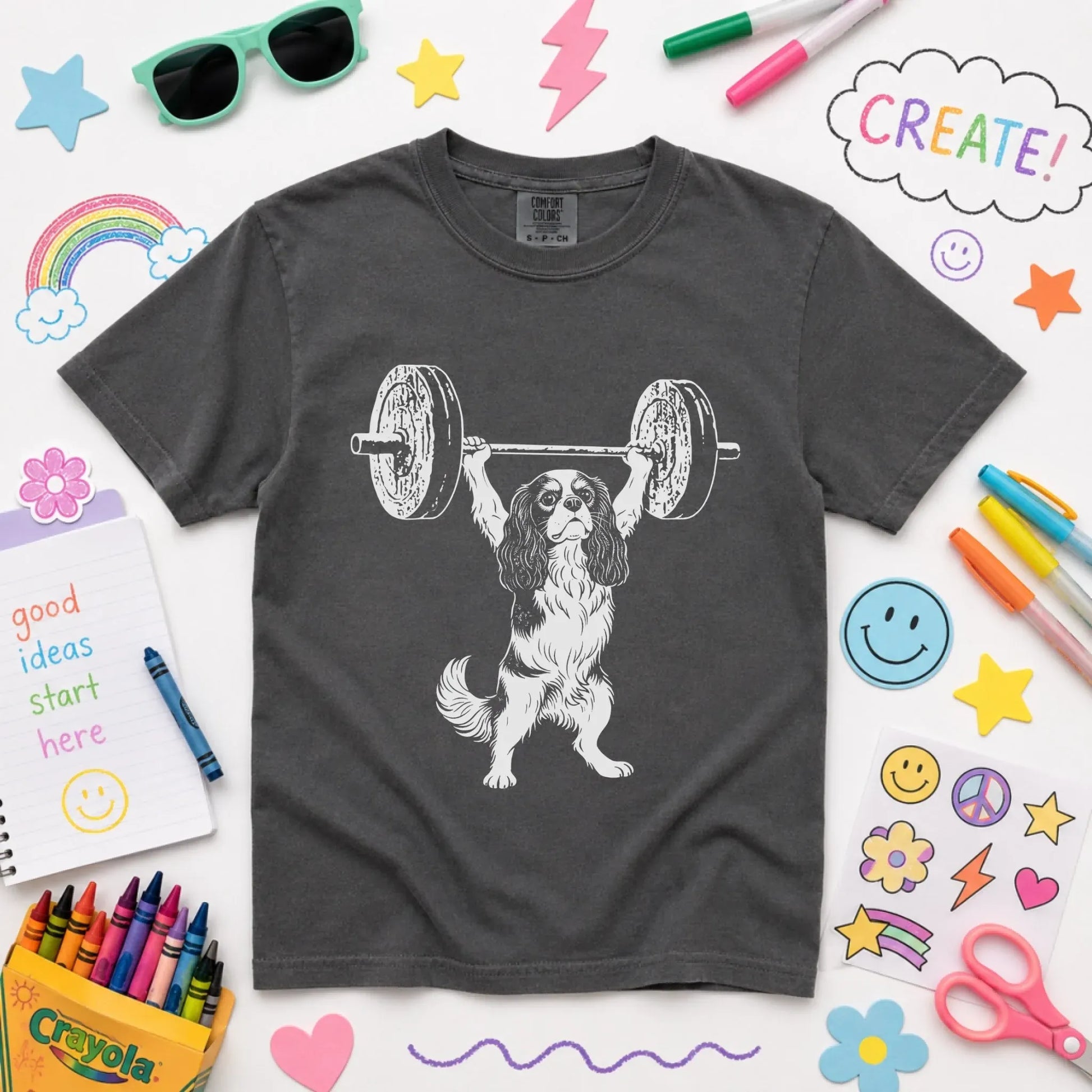 Cavalier Weight Training Fitness Unisex YOUTH TShirt Pepper