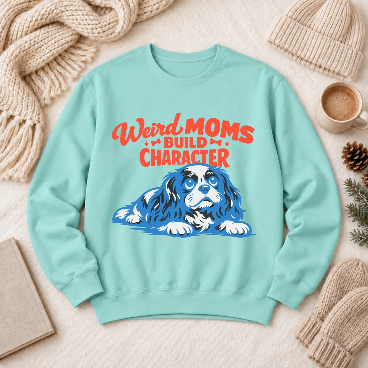 Cavalier Weird Moms Mother Unisex Sweatshirt Chalky Mint