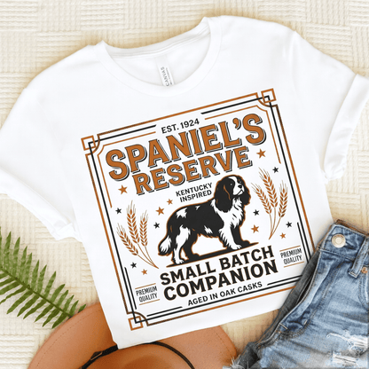 Cavalier Whiskey Drinker Unisex Tshirt White