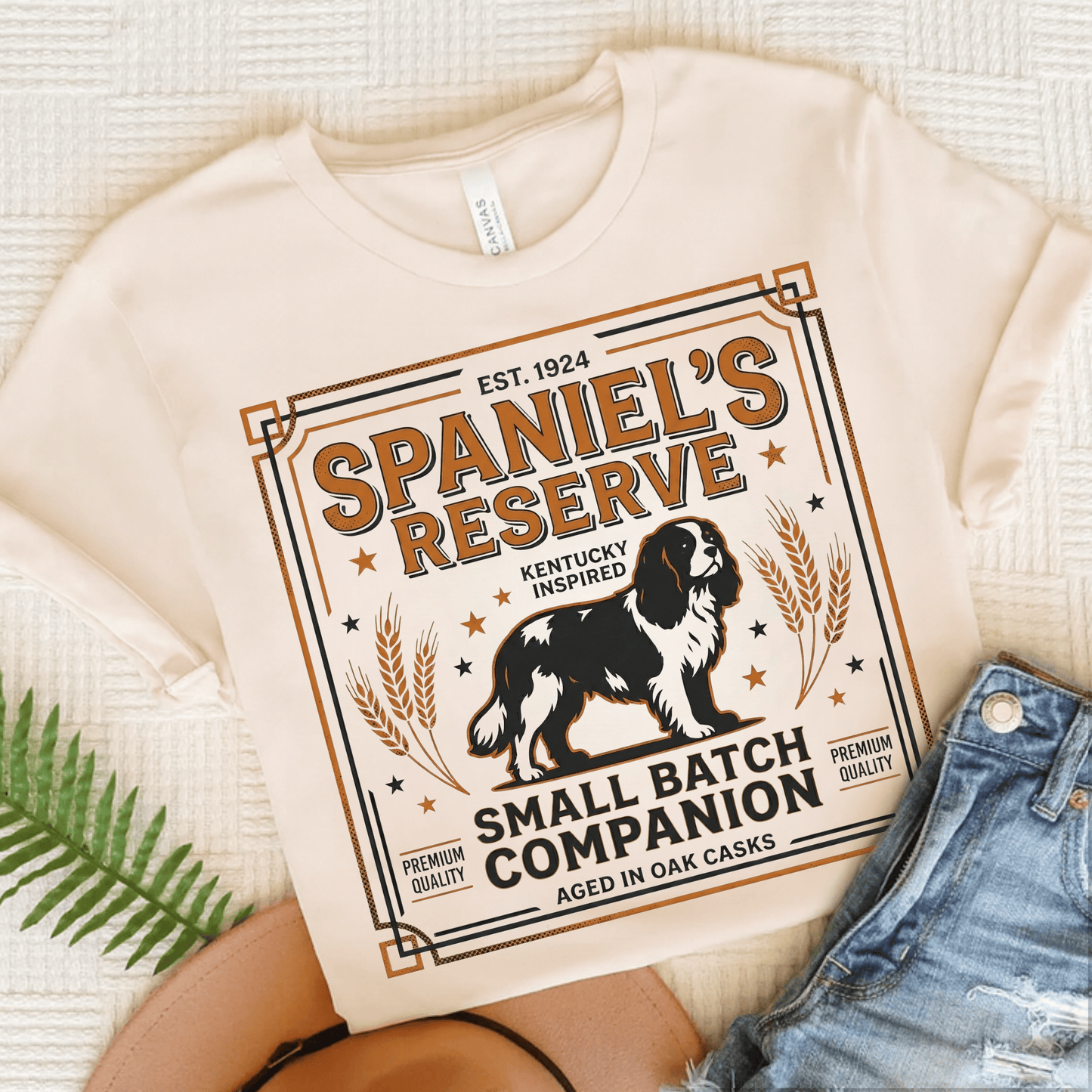 Cavalier Whiskey Drinker Unisex Tshirt Natural