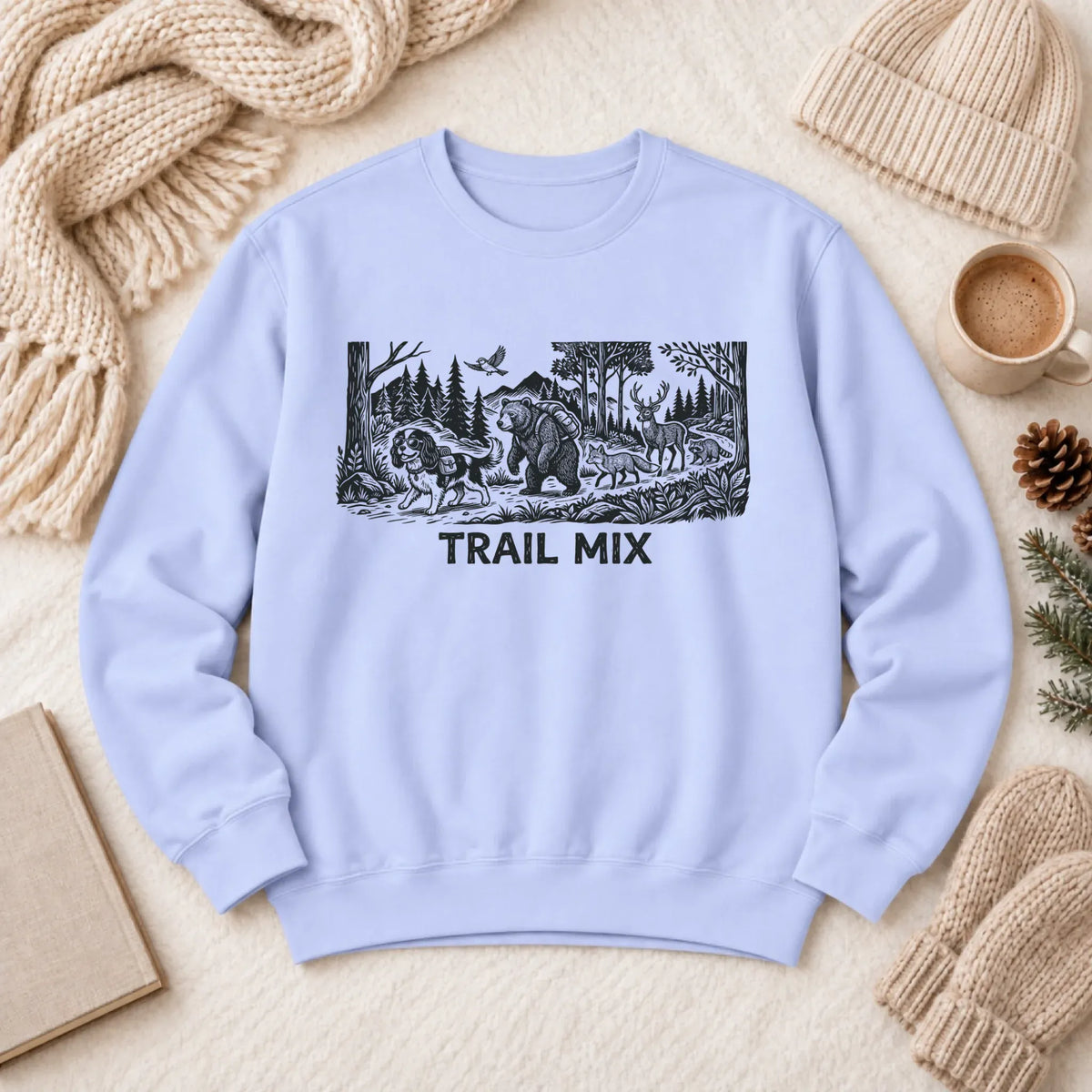 Sweatshirt Hydrangea / S Cavalier Woods Hiking Trail Mix Unisex Sweatshirt