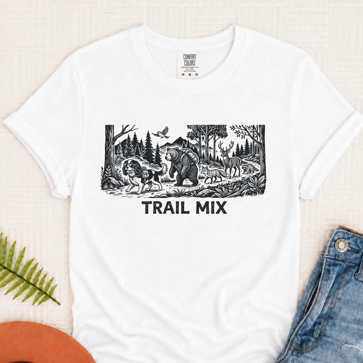 T-Shirt White / S Cavalier Woods Hiking Trail Mix Unisex TShirt