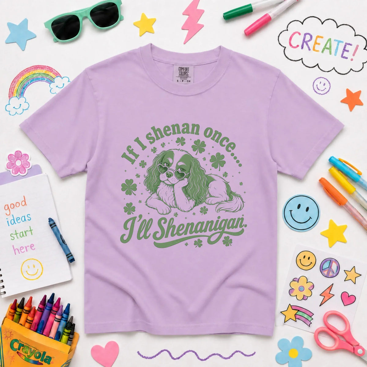 Cavalier YOUTH Shenanigans Funny Unisex TShirt NEW Youth Midweight Tee Orchid